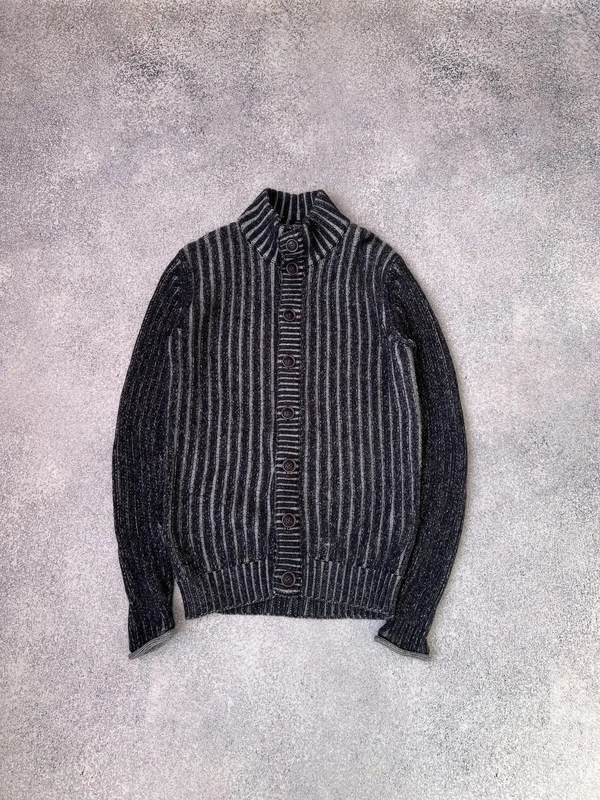 Armani × Vintage Vintage Armani Jeans Ripped Archival Y2k sweater Size US L / EU 52-54 / 3 - 2 Thumbnail