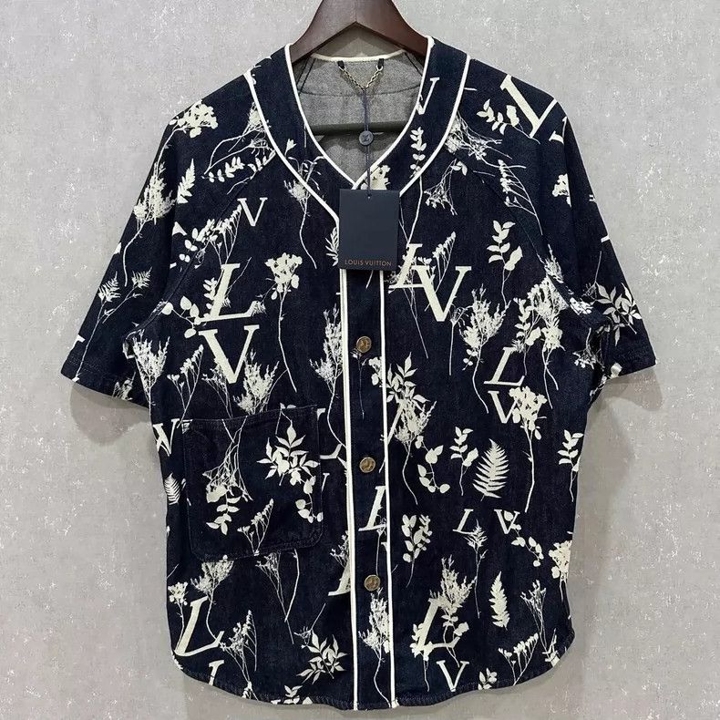 Louis Vuitton Louis Vuitton Wheat Spike Printed Full Print Denim Classic Size US S / EU 44-46 / 1 - 1 Thumbnail