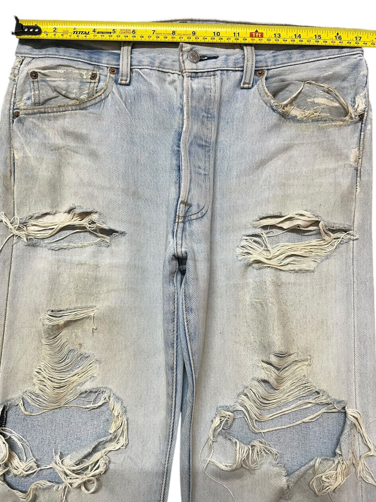 Levi's Vintage Clothing Vintage Levi’s 501 Faded Ripped Distressed Denim Size US 33 - 5 Thumbnail