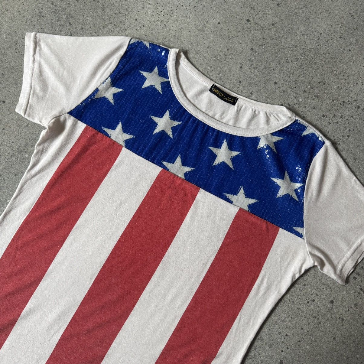 Hysteric Glamour Amazing Y2K Aesthetic USA Flag Sexy Glamour T-Shirt Size M / US 6-8 / IT 42-44 - 2 Thumbnail