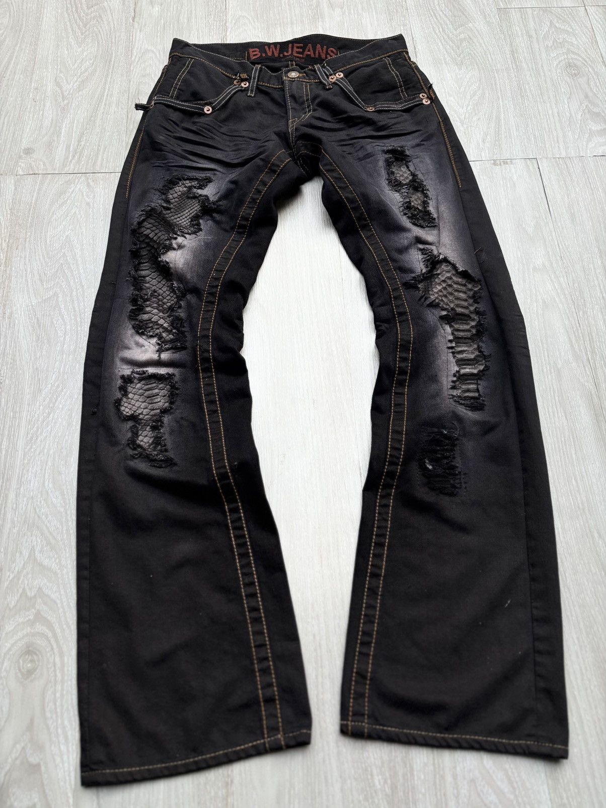 Japanese Brand BLUE WAY/ made in nippon flare jeans Size US 29 - 1 Thumbnail