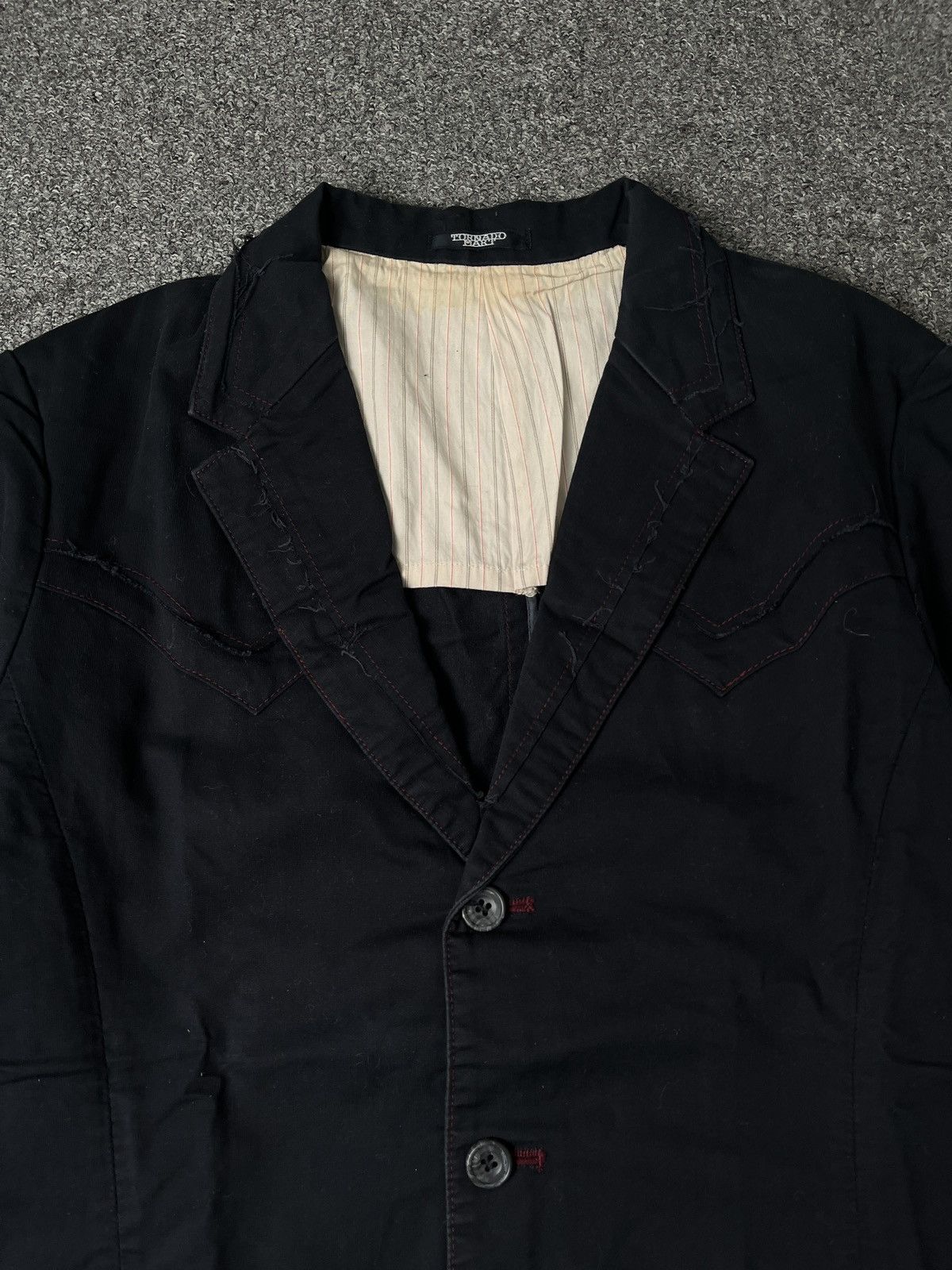 Tornado Mart Tornado mart Black Red Line Blazer Size 42R - 3 Thumbnail