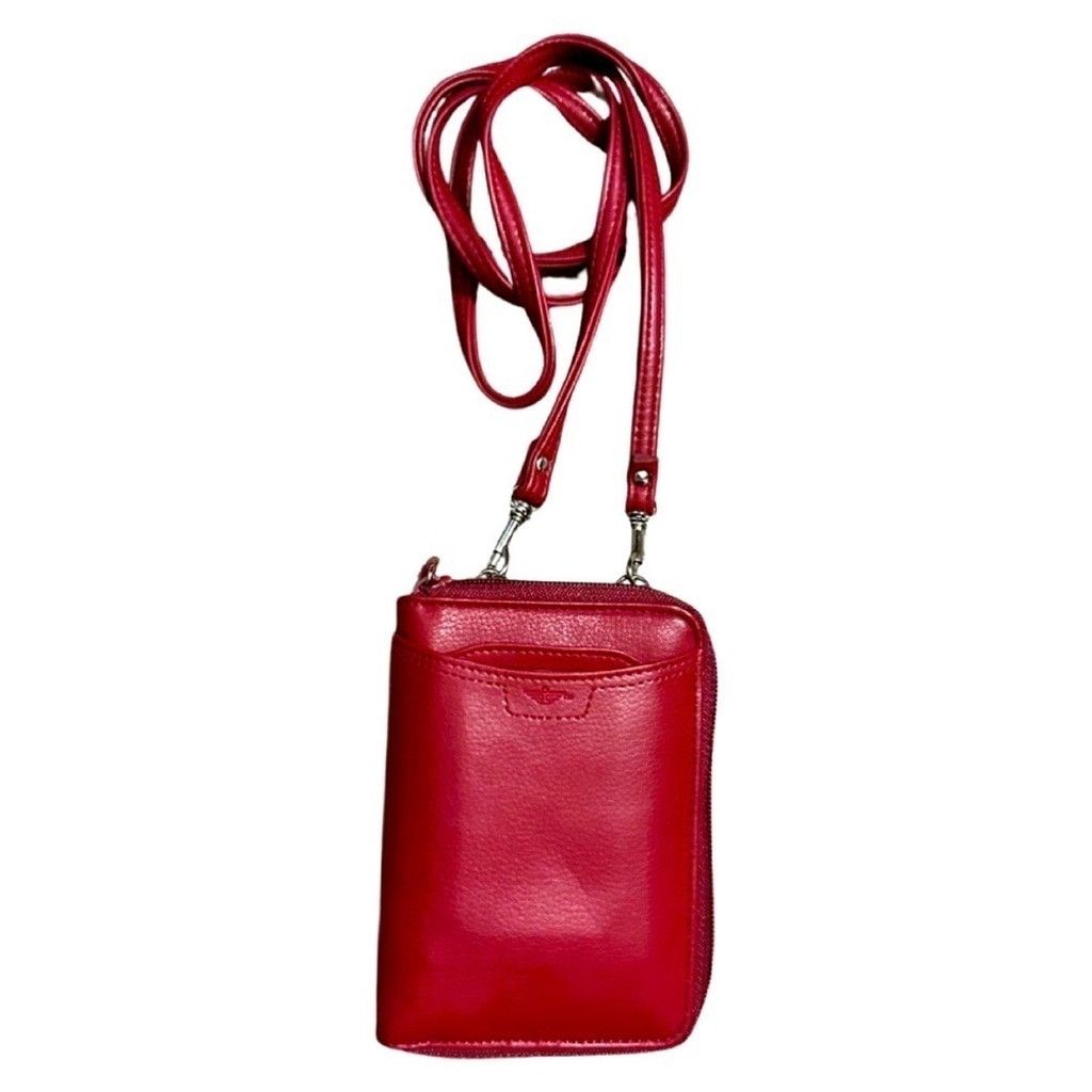 Dockers DOCKERS Genuine Leather Red Crossbody Bag. Size ONE SIZE - 1 Thumbnail