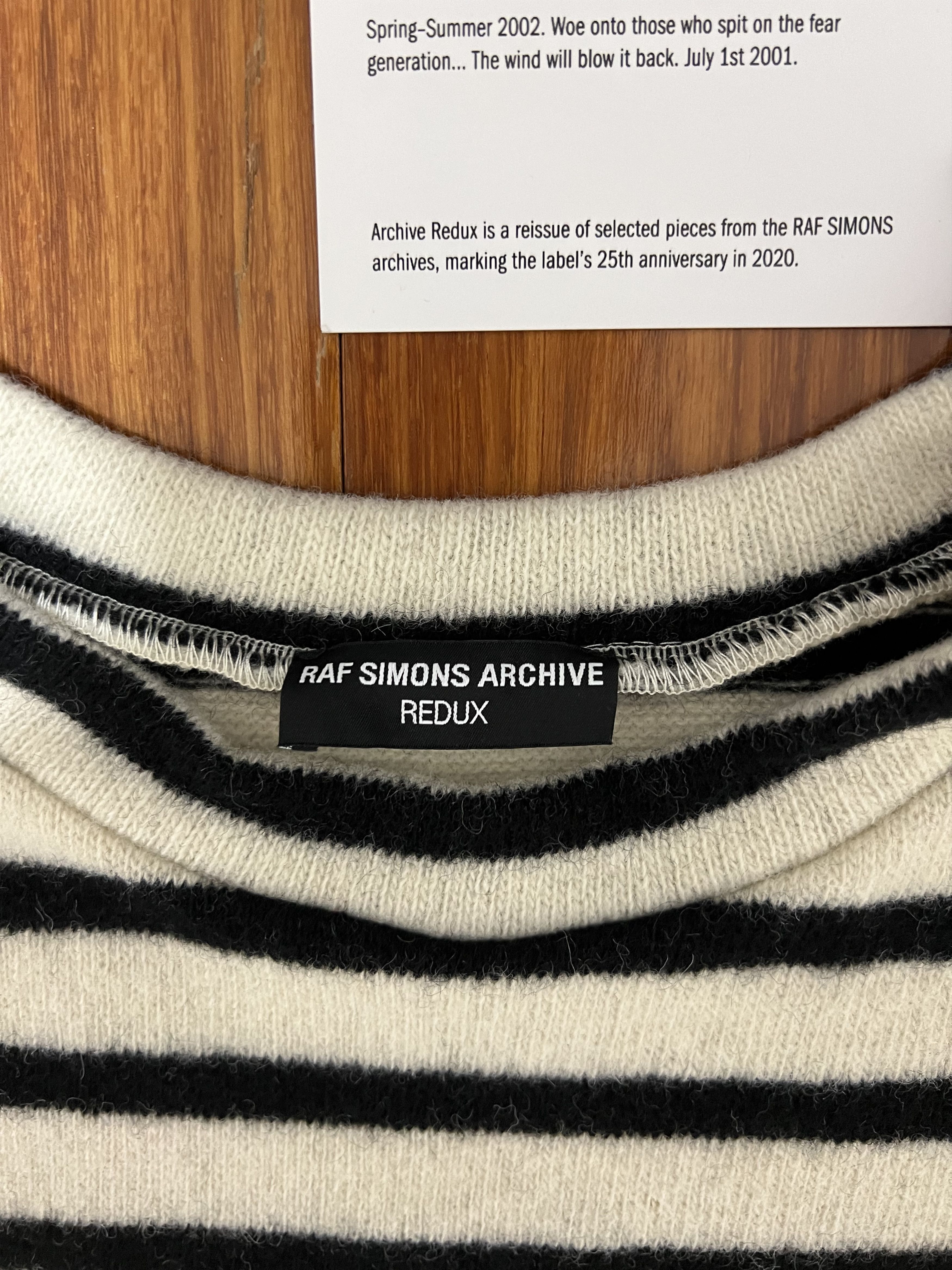 Raf Simons 💚 Raf Simons Redux Striped Sweater With Patches NEW Size US M / EU 48-50 / 2 - 4 Thumbnail