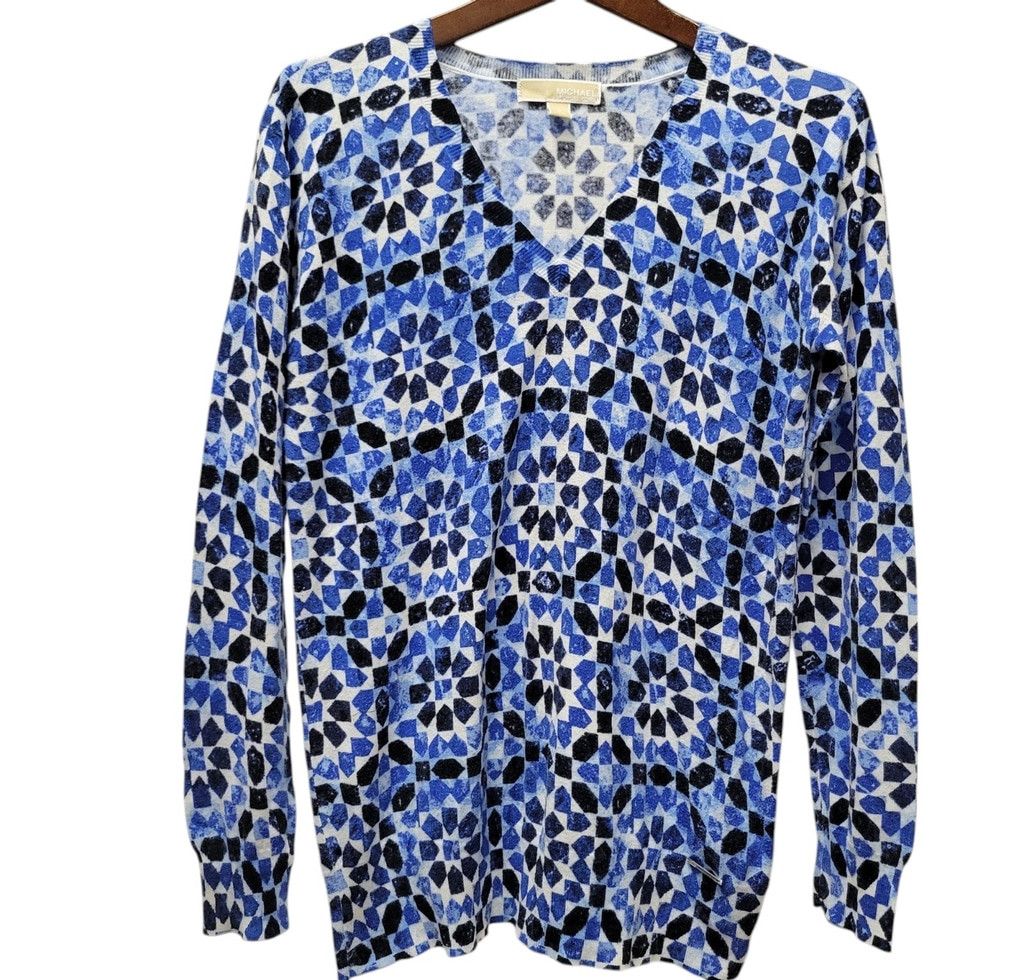 Michael Kors Michael Kors Long-Sleeves Cotton Rayon Top Size Medium Women Size L / US 10 / IT 46 - 1 Thumbnail