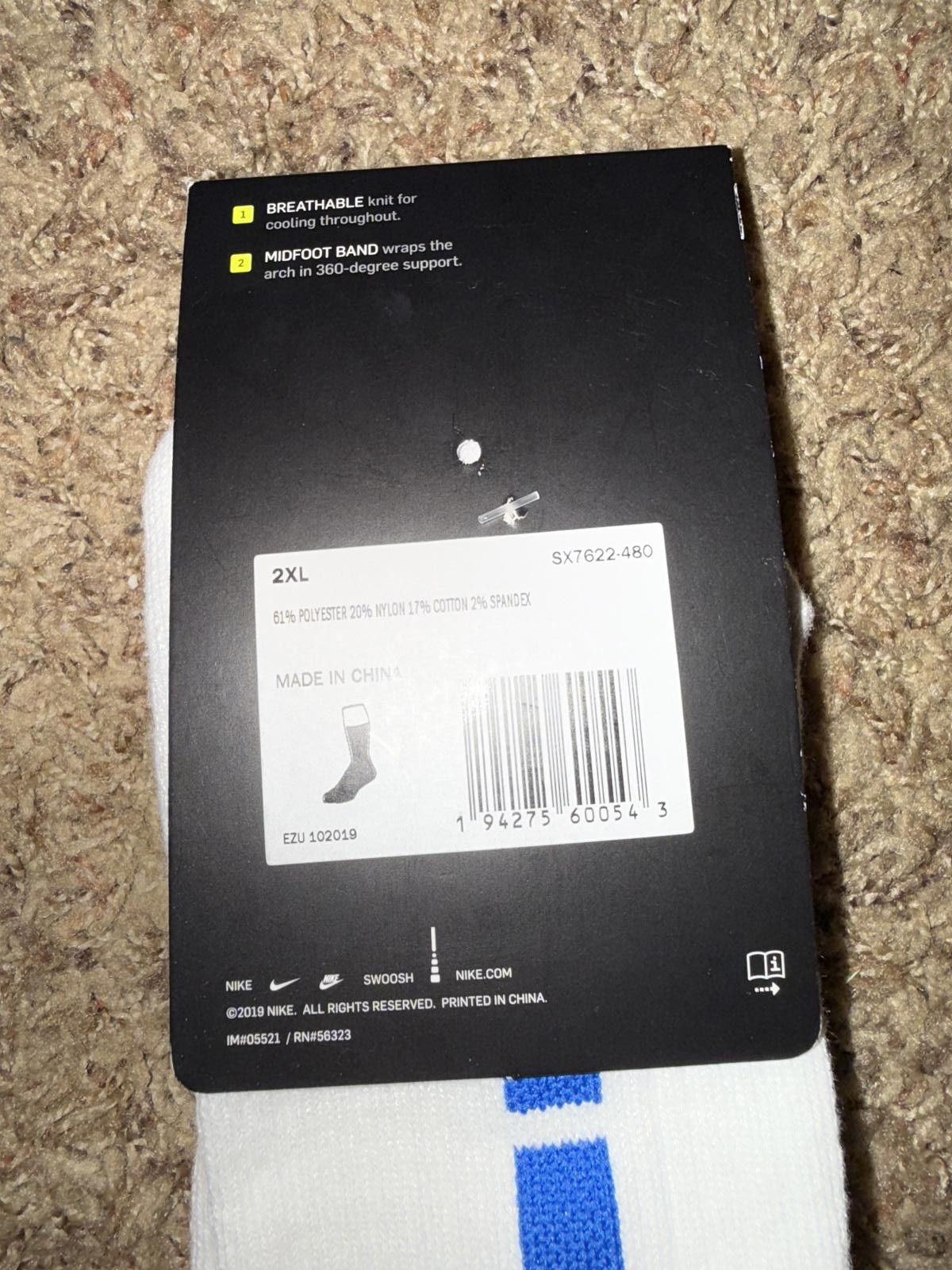 Nike Nike Elite Crew Basketball SX7622 Single Pair Sample Size US 40 / EU 56 - 2 Thumbnail