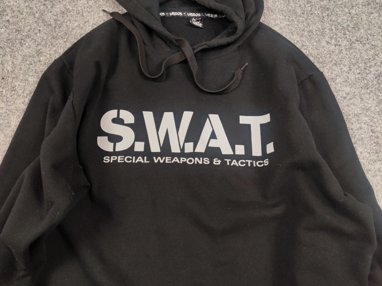 Japanese Brand Vintage S.W.A.T. Logo Black Classic Hoodie Y2K Style Size US L / EU 52-54 / 3 - 9 Thumbnail