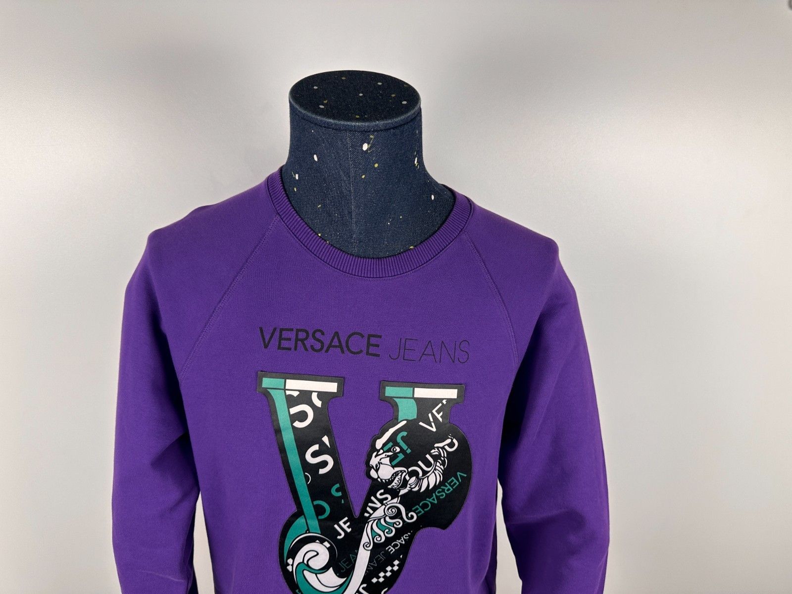 Versace Versace Jeans Mens Sweatshirt Big Logo Purple Size S Size US S / EU 44-46 / 1 - 2 Thumbnail