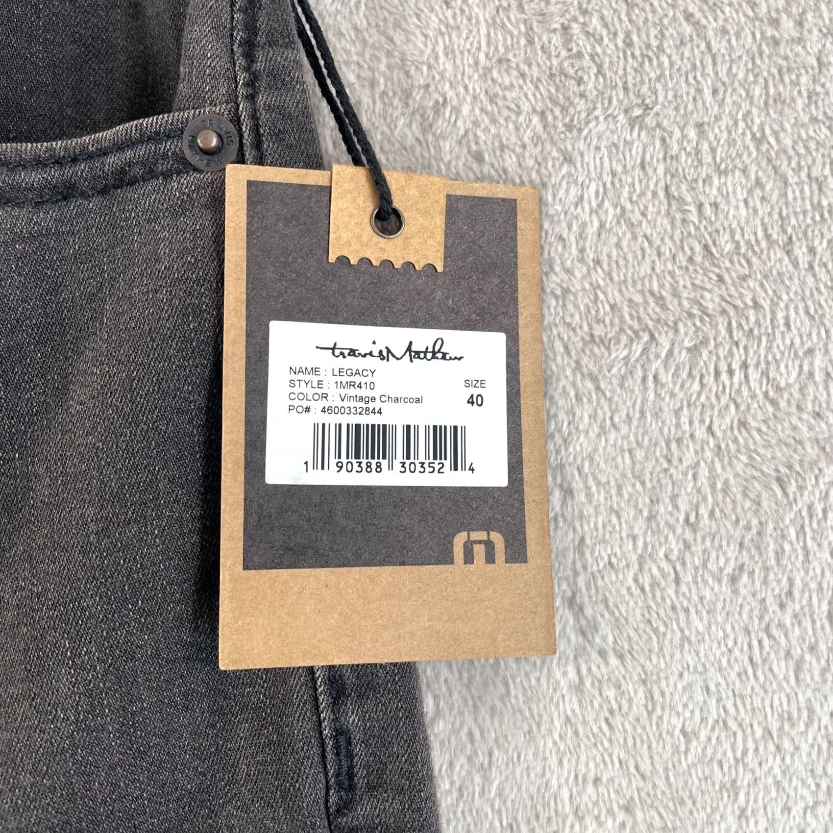 TravisMathew Travis Mathew Legacy Featherweight Jeans Men 40x34 Vintage Charcoal NWT 79 Size US 40 / EU 56 - 3 Thumbnail