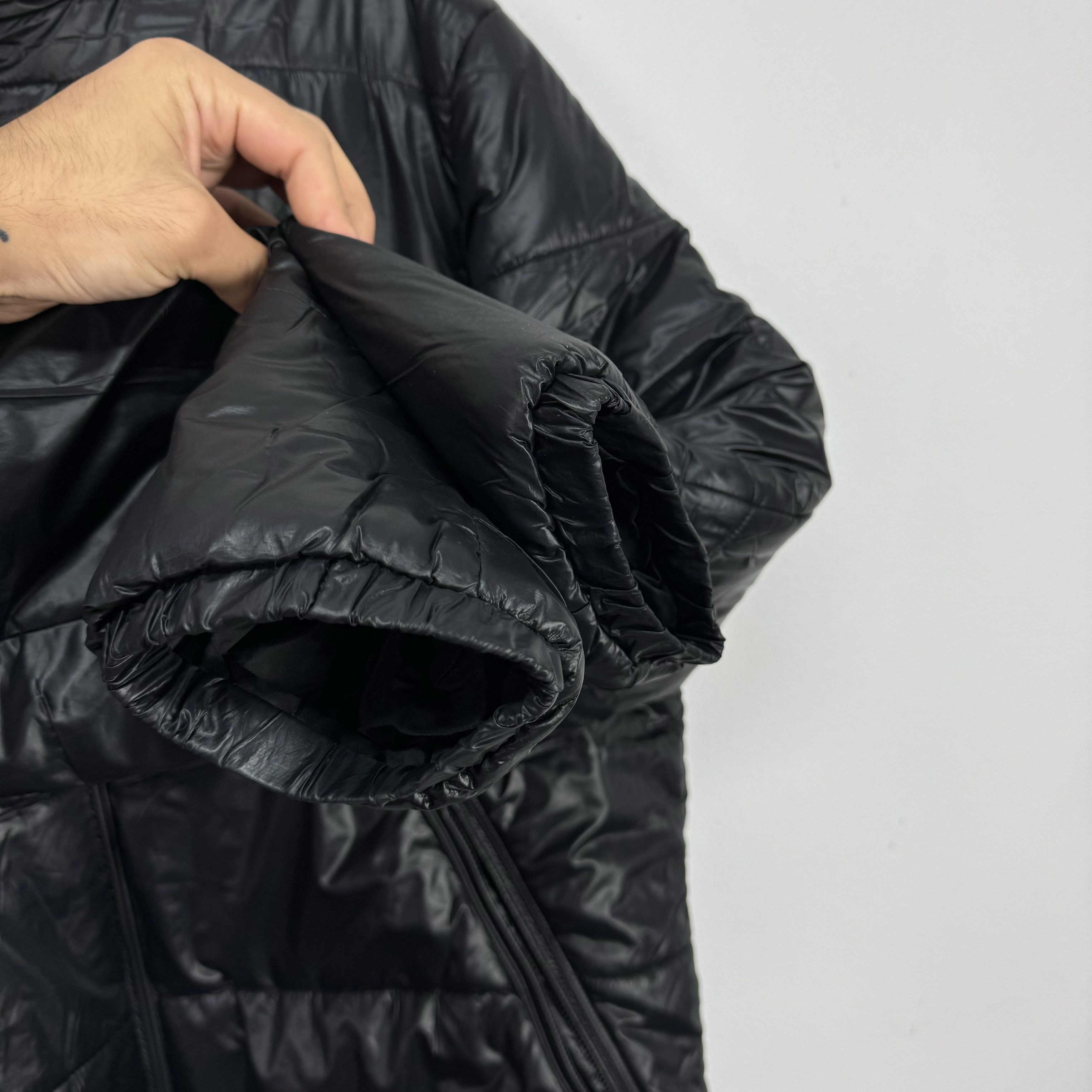 ADIDAS Y-3 YOHJI YAMAMOTO HOODED DOWN BLACK METALLIC JACKET