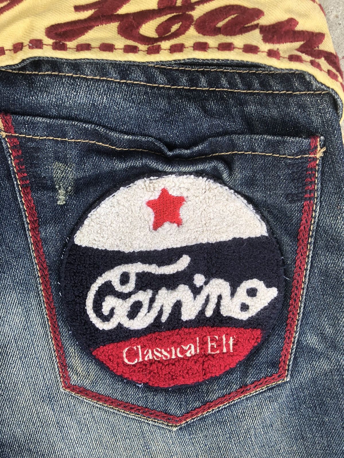 Japanese Brand Japanese Classical elf Distressed Jeans Embroidered Size US 31 - 12 Thumbnail