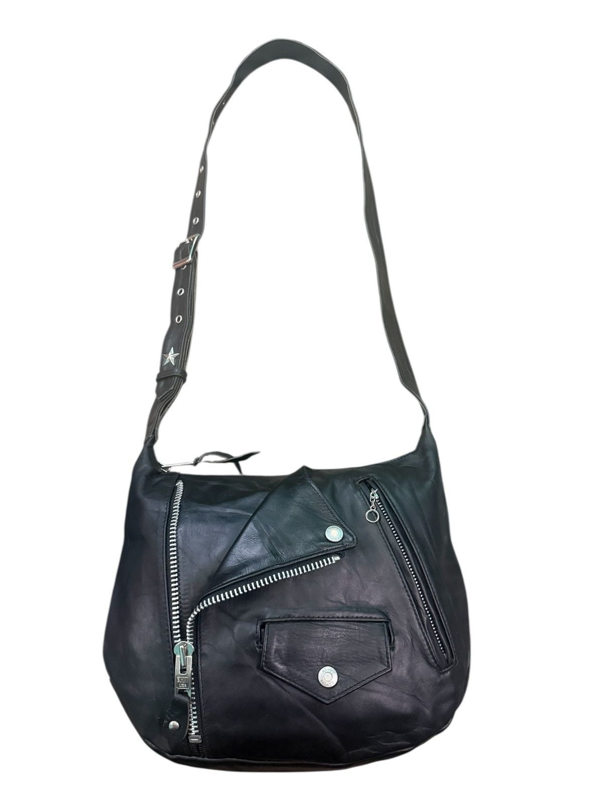 Schott RARE SCHOTT RIDERS LEATHER CROSSBODY BAG Size ONE SIZE - 2 Thumbnail