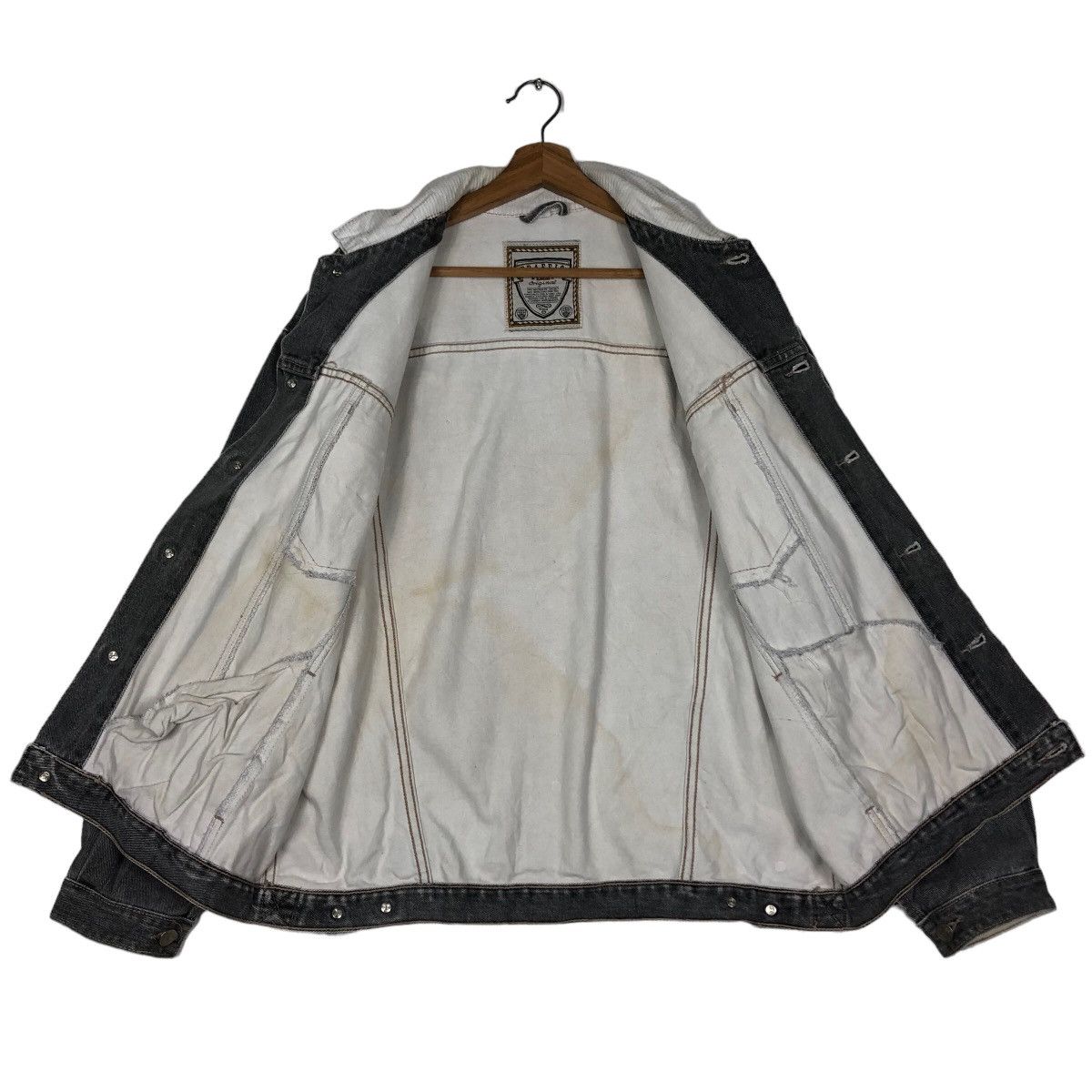 Other 🔥Vtg Denim Jacket Shearling Lining Traffic Japan Made Size US M / EU 48-50 / 2 - 11 Thumbnail
