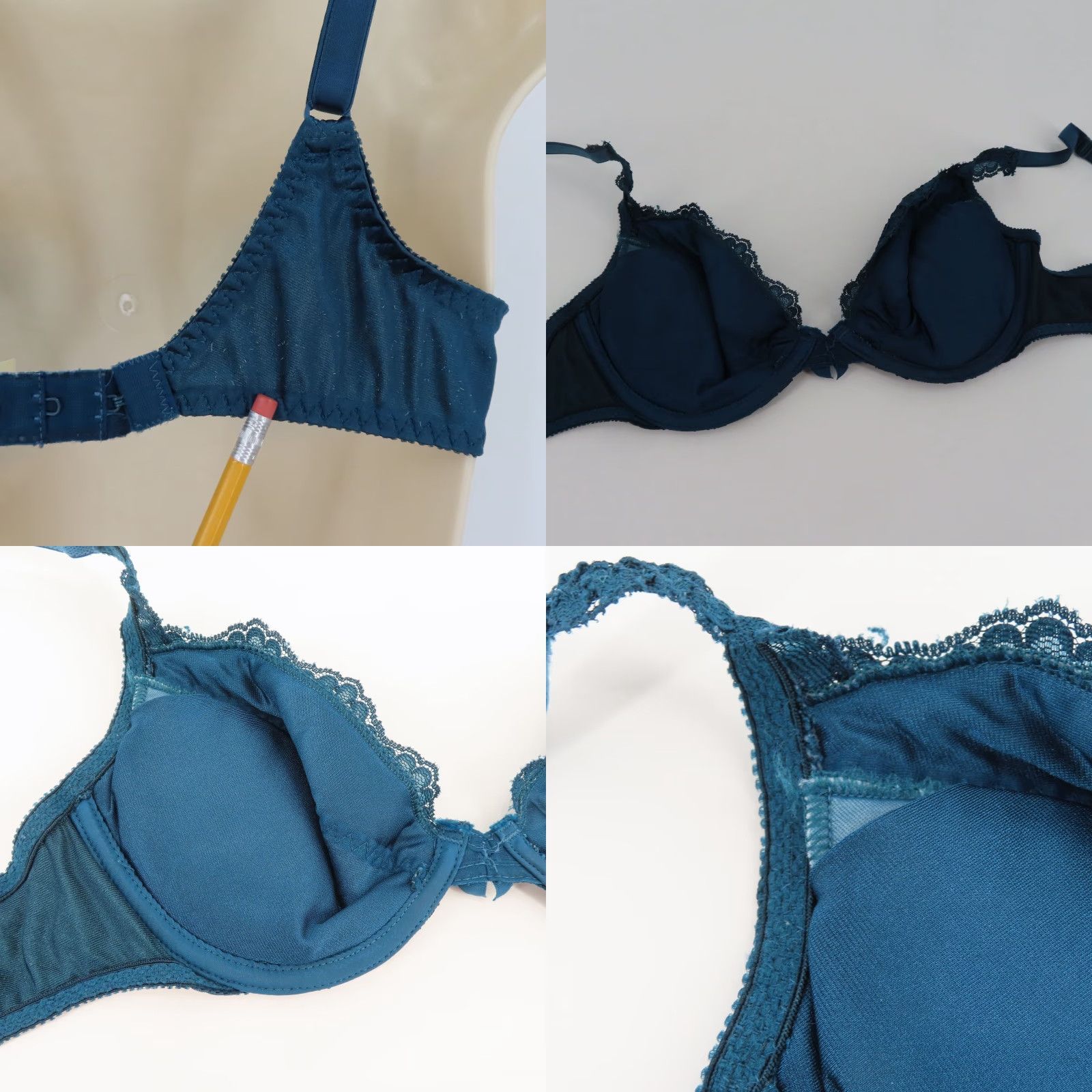 Victoria's Secret VINTAGE Victoria's Secret Bra 34C Blue Floral Underwire Gold Label T-Shirt Cup C Womens Size ONE SIZE - 8 Thumbnail