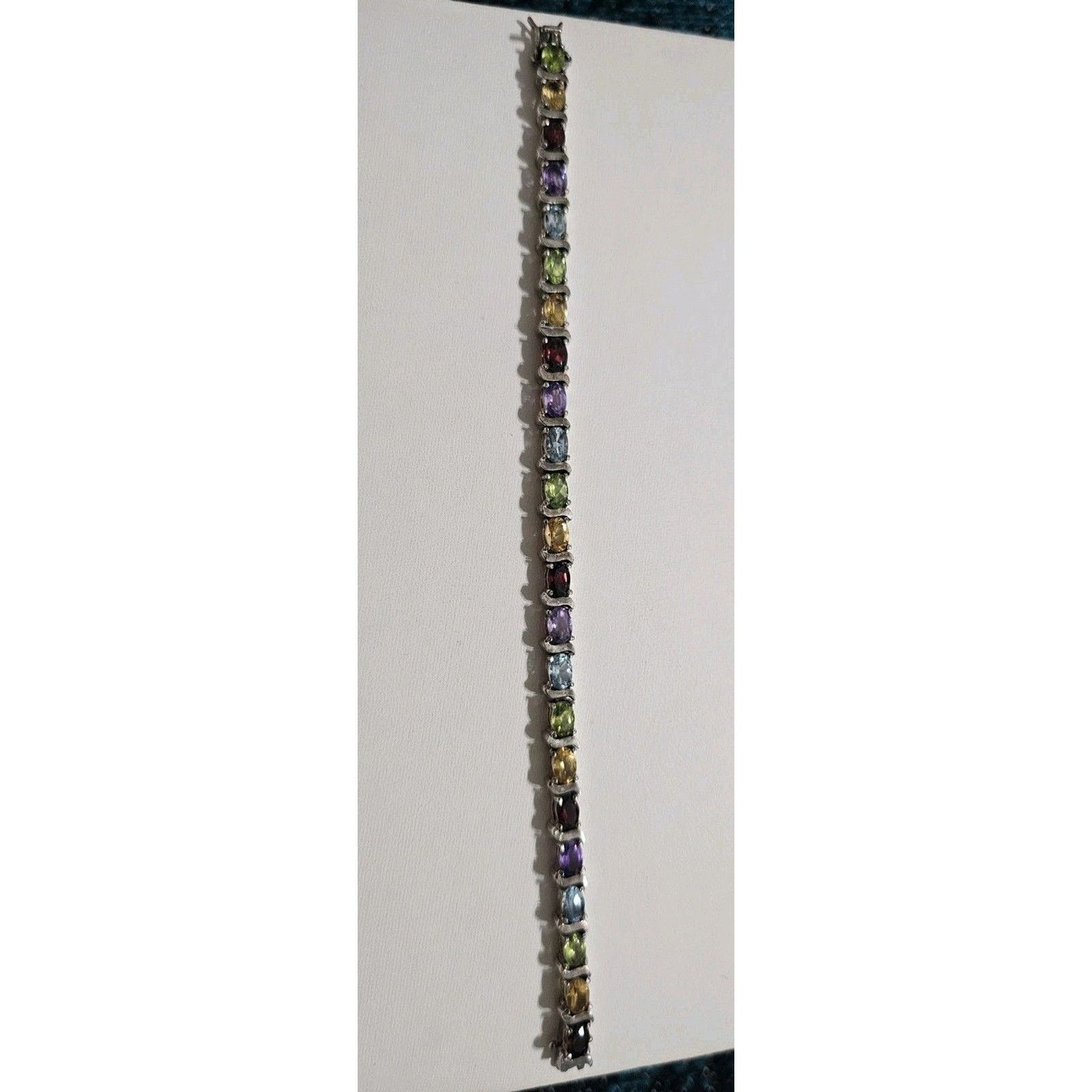Other Multicolor Rainbow Crystal Sterling Silver Bracelet 925 Size ONE SIZE - 2 Thumbnail