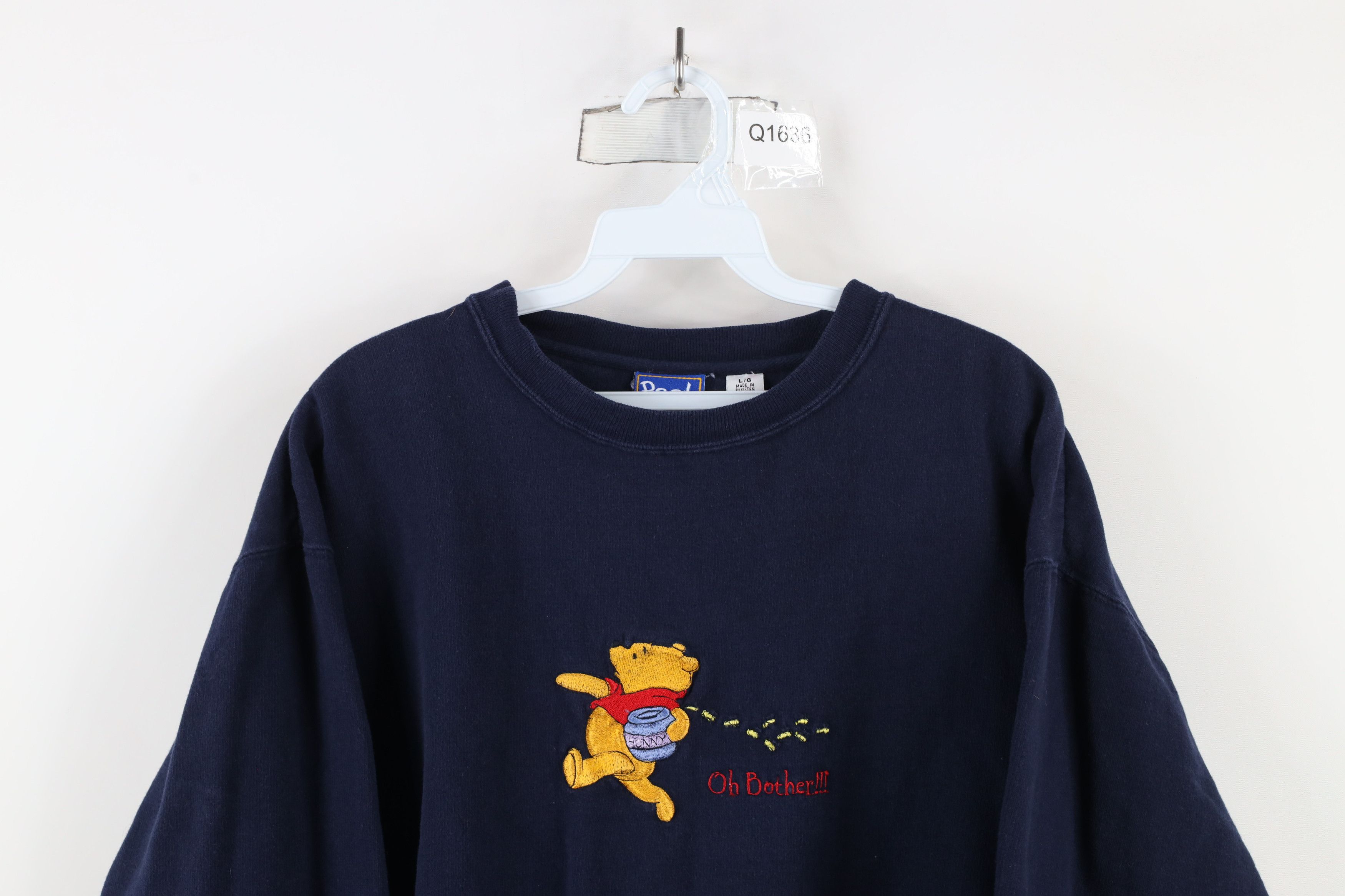 Disney × Vintage Vintage 90s Disney Winnie the Pooh Oh Bother Sweatshirt Blue Size L / US 10 / IT 46 - 2 Thumbnail
