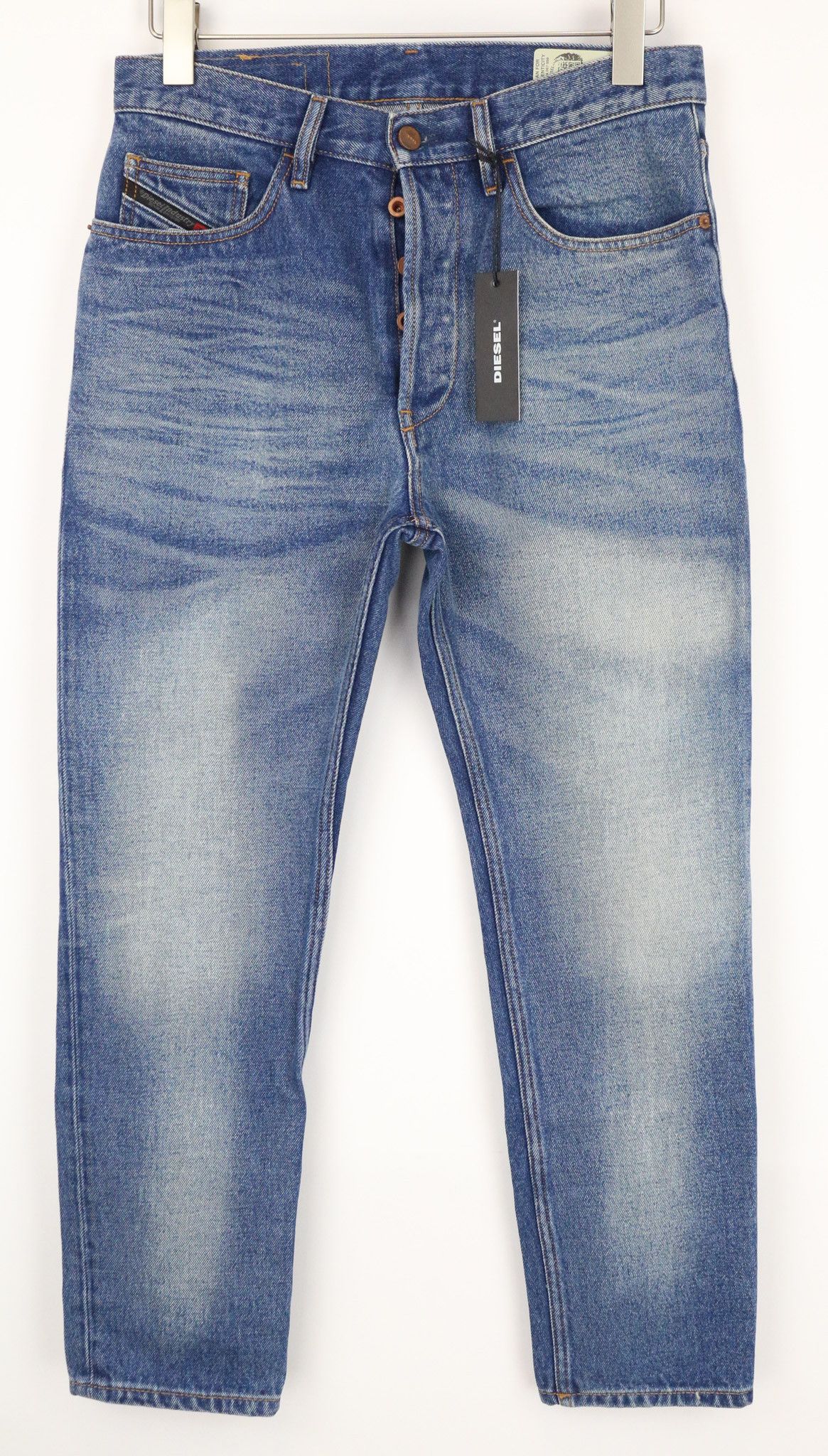 Diesel D-AYGLE 0076Y W29/L32 Blue Tapered Jeans 74361 Size US 29 - 1 Thumbnail