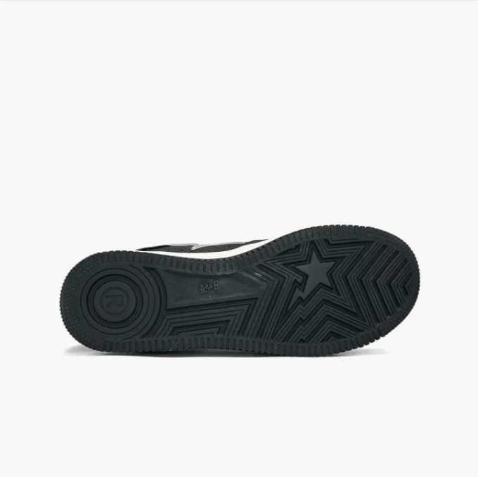 Bape ABATHINGAPE low cut board shoes for men, black and white Size US 11 / EU 44 - 7 Thumbnail