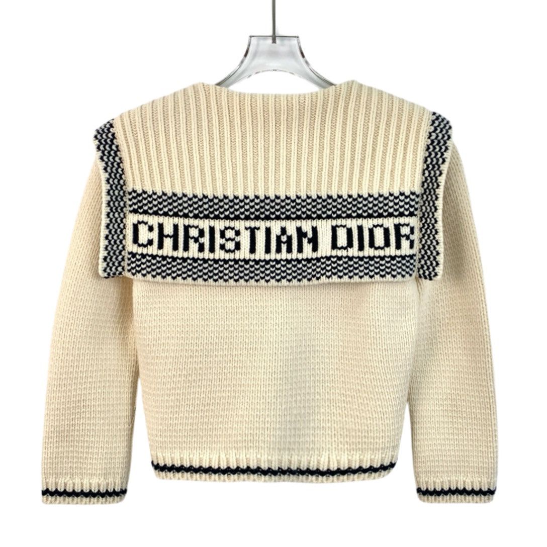 Dior Christian Dior Sailor Collar Long Sleeve Knit Cardigan K26WX Size XS / US 0-2 / IT 36-38 - 2 Thumbnail