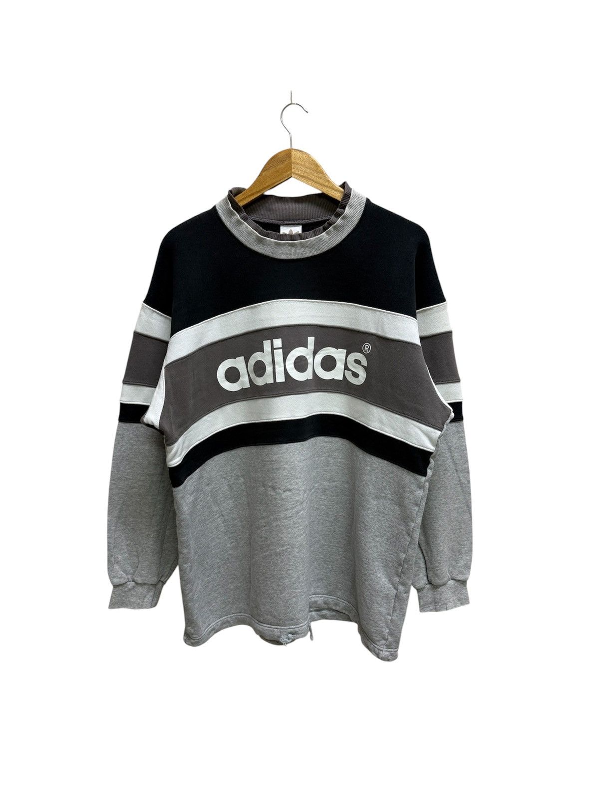 Adidas Adidas Spellout Biglogo Double Collar Sweatshirt Size US XL / EU 56 / 4 - 1 Thumbnail