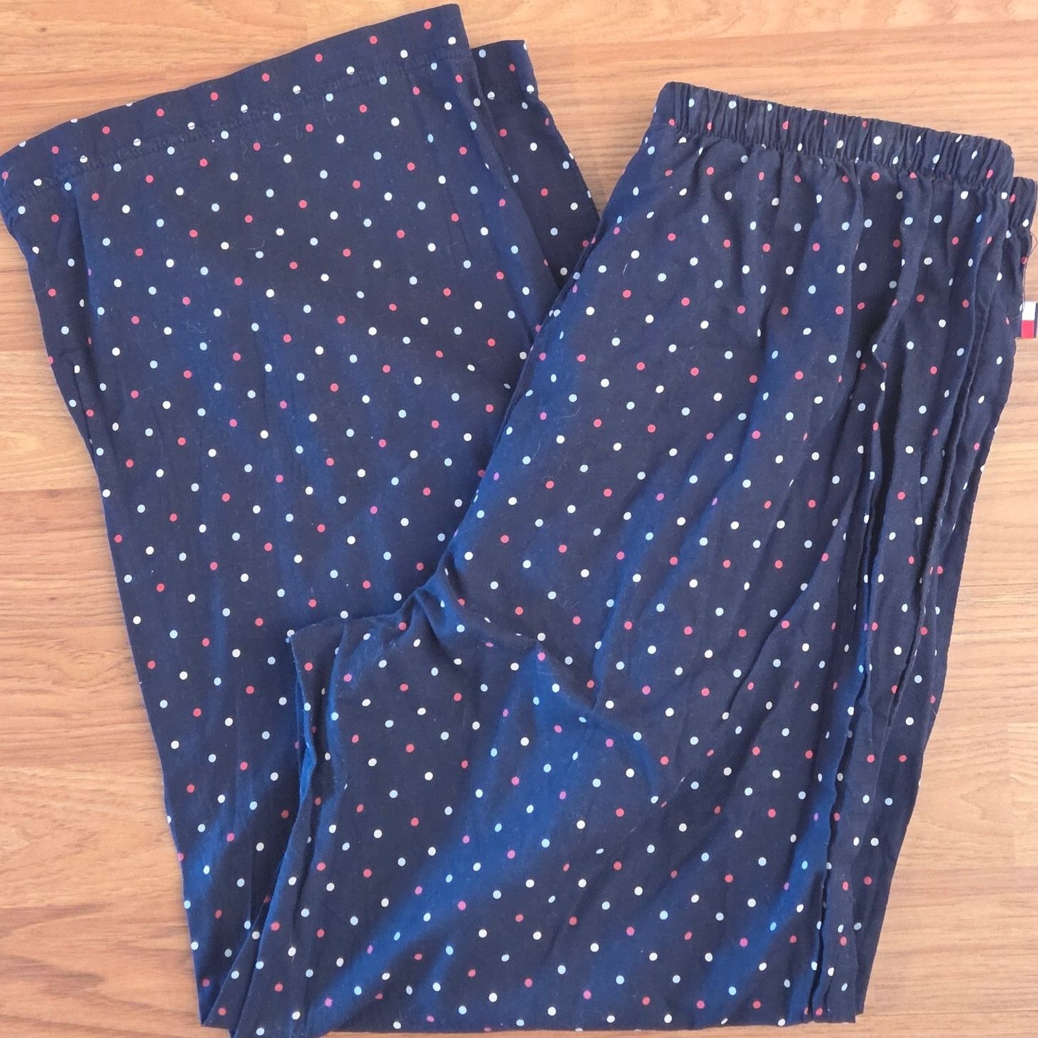 Tommy Hilfiger Tommy Hilfiger Women's Navy Polka Dot Pajama Bottoms Size L Size 32" / US 10 / IT 46 - 2 Thumbnail