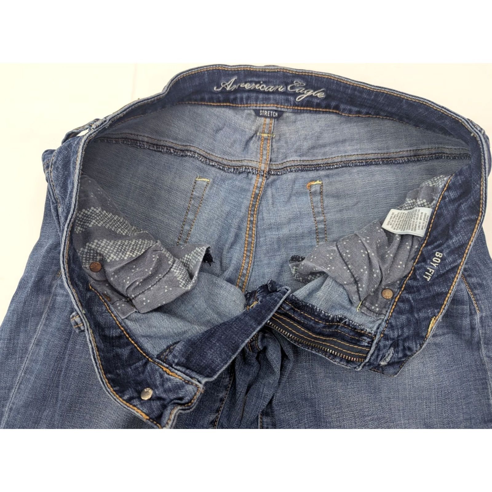 American Eagle Outfitters American Eagle Outfitters Boy Fit Jeans, 32x26, Blue Denim, Stretch, 5-Pocket - Relaxed Straight Crop, Regular, Women's Jeans Size 28" / US 6 / IT 42 - 6 Thumbnail