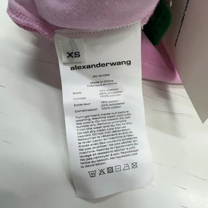 Alexander Wang Alexander Wang Pink High-Waisted Velvet Sweatpants - Size 23" - 3 Thumbnail