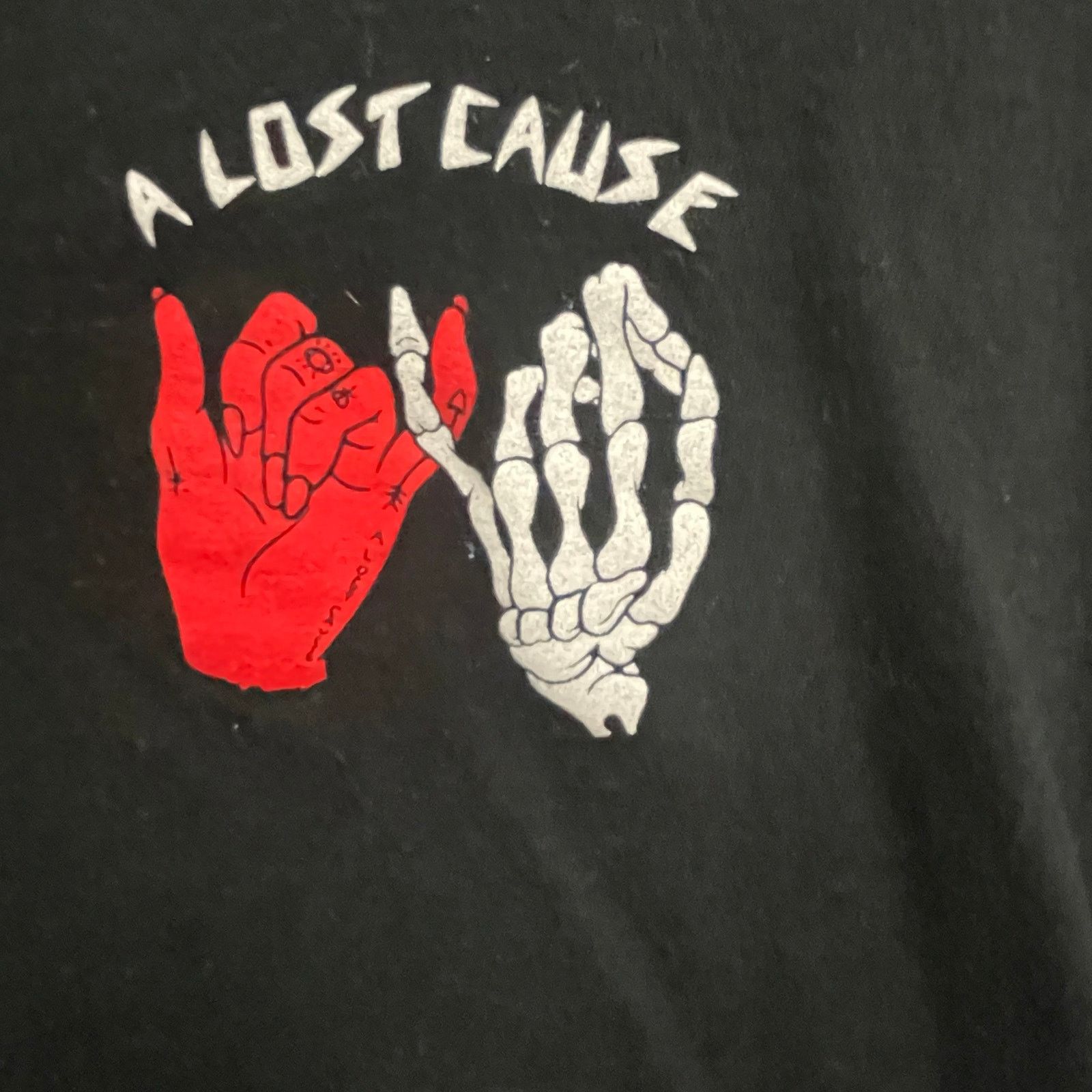 Other A Lost Cause Mens Medium Black Graphic Tee Pinky Swear Size US M / EU 48-50 / 2 - 4 Thumbnail