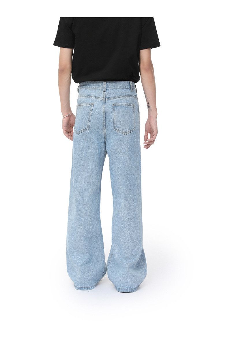 Japanese Brand Men's Cleanfit High Street Wide-Leg Loose Straight-Leg Jeans Size US 32 / EU 48 - 3 Thumbnail