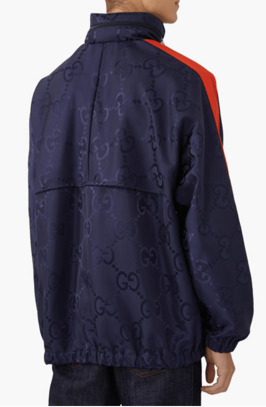 Gucci o1s1wg110125 Jumbo GG Nylon Hooded Jacket in Blue Size US L / EU 52-54 / 3 - 2 Thumbnail