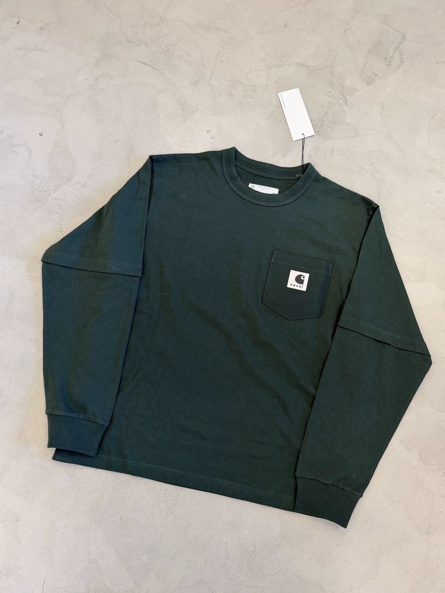 Sacai Black Long Sleeve Shirt with Chest Pocket - Size L Size US L / EU 52-54 / 3 - 1 Thumbnail