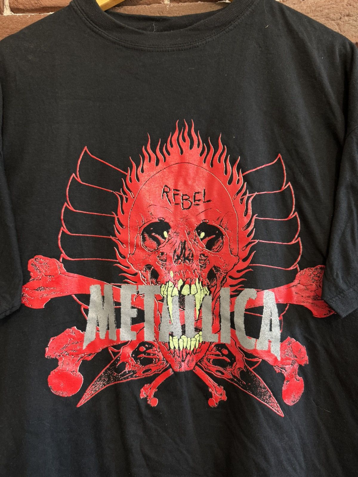 Band Tees 90s Metallica Rebel Pushead Vintage Heavy Metal Band Tee XL Size US XL / EU 56 / 4 - 2 Thumbnail
