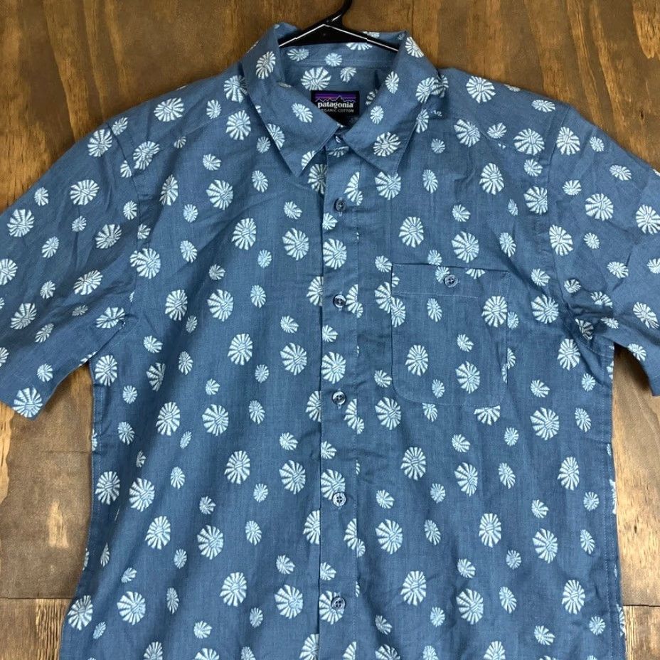 Patagonia Patagonia Shirt Go To Polo Mens Blue Organic Cotton Small Short Sleeve Button Down Casual Workwear Size US M / EU 48-50 / 2 - 2 Thumbnail