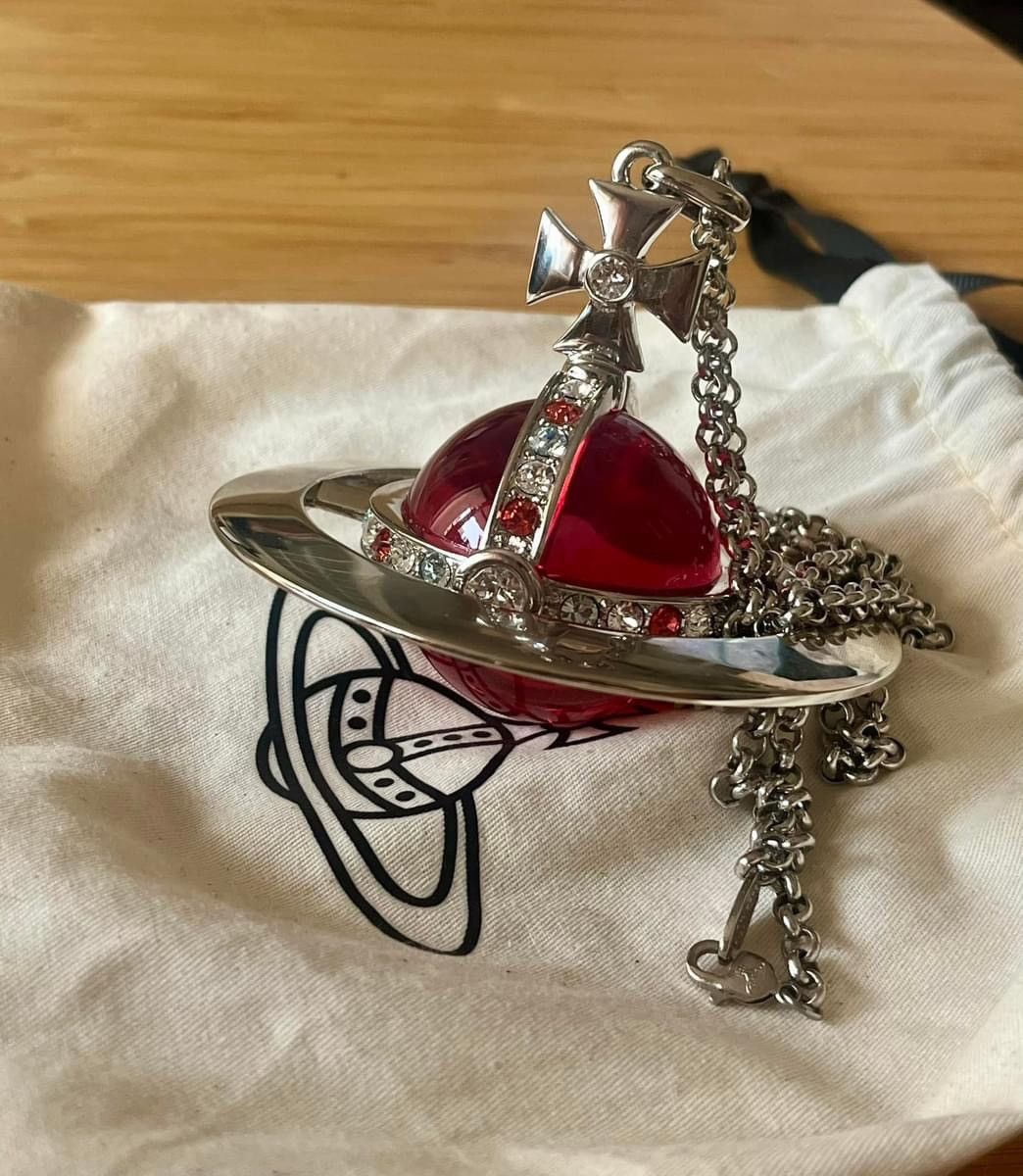 Vivienne Westwood Rare Vivienne Westwood Giant ORB silver red Worlds end |  Grailed