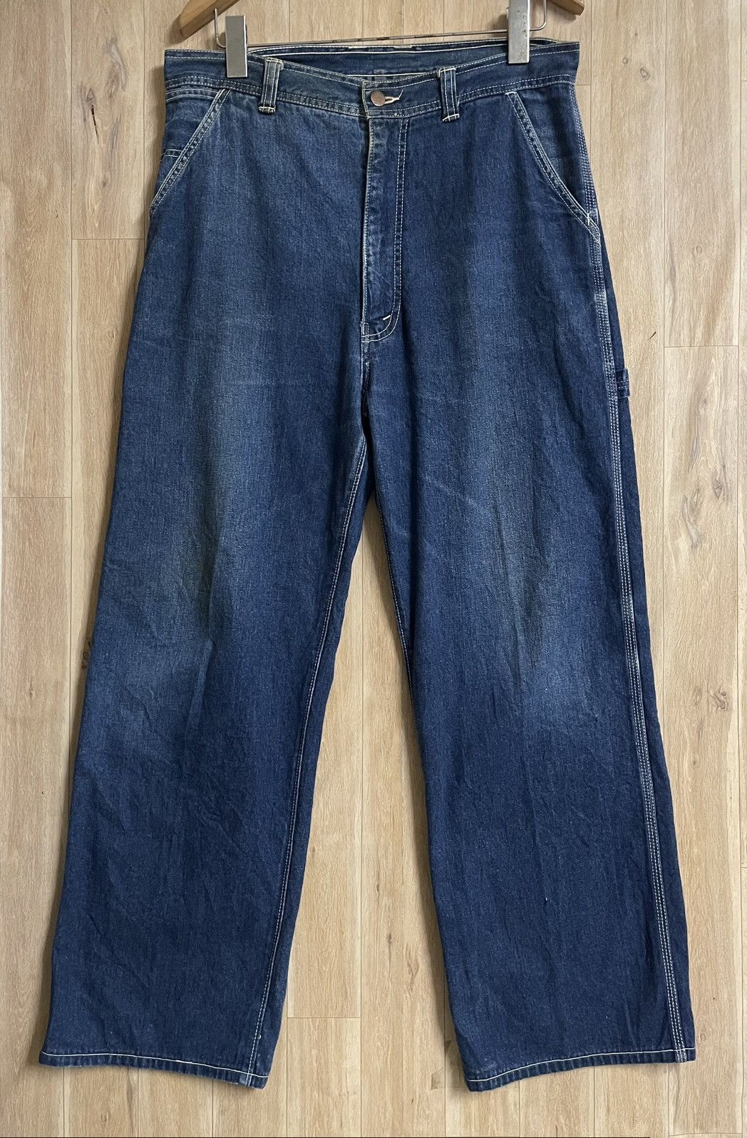 Vintage Vintage 60’s Carpenter Pants W33 L42 Buckle Back by Bobson Size US 33 - 10 Thumbnail