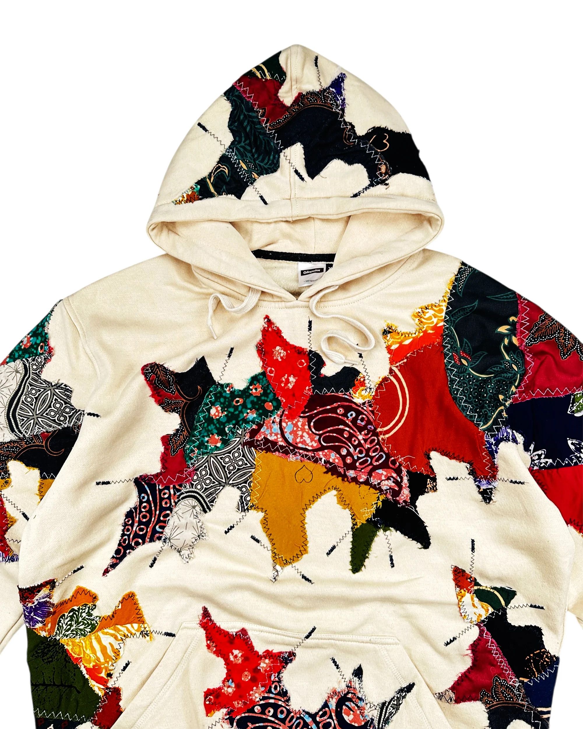 Japanese Brand Re-worked 1 of 1 Batik Legacy Patchworks Hoodie Size L / XL Size US XL / EU 56 / 4 - 12 Thumbnail