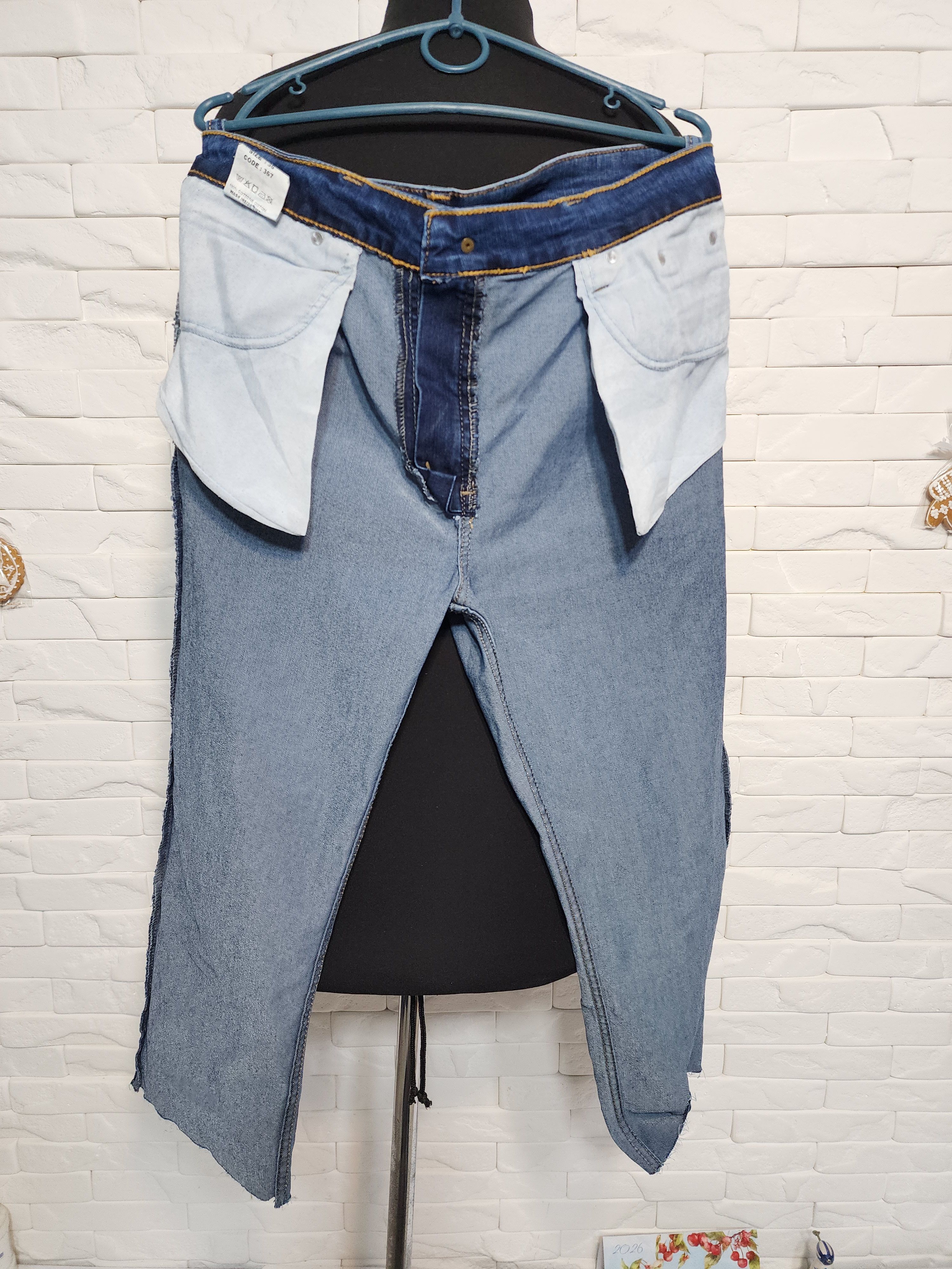 Denime Blue Denim Jeans Mens: Slim Fit Stretch Fabric, Mid-Rise Size US 35 - 7 Thumbnail