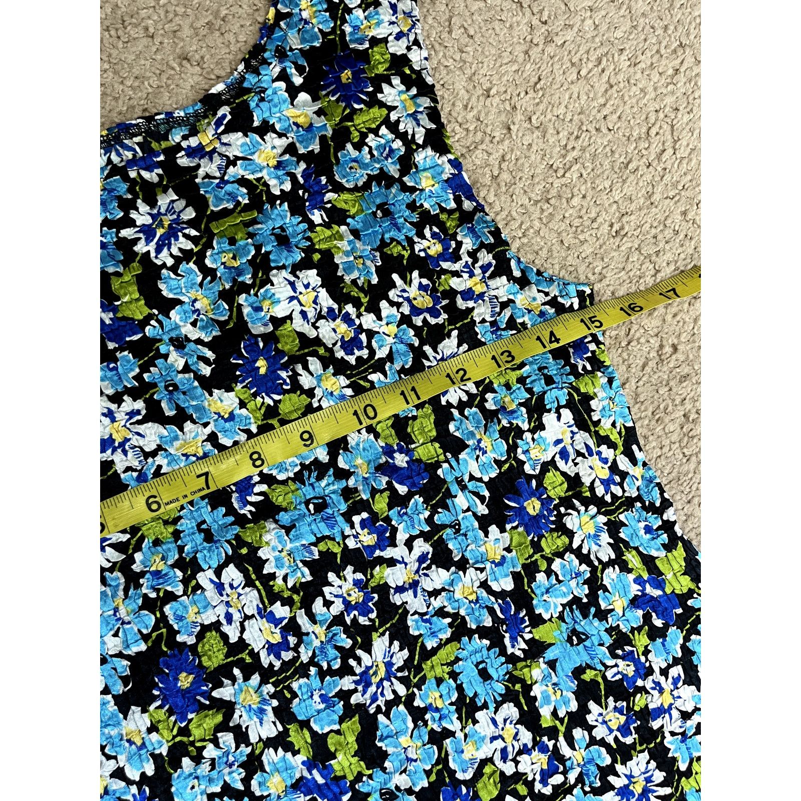 Vintage Blue and Green Floral Casual Corner Y2K Tank Top M Size M / US 6-8 / IT 42-44 - 3 Thumbnail