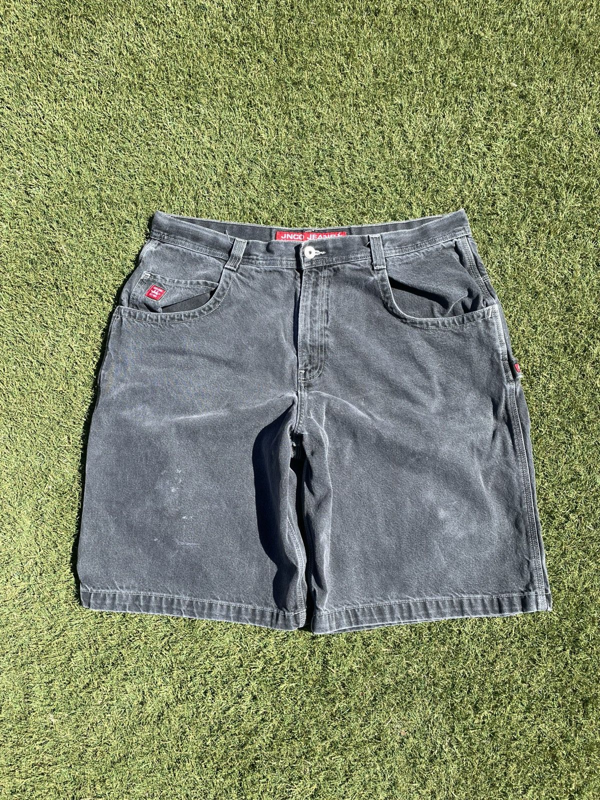 JNCO Vintage 90s Jnco jeans baggy black denim shorts skater jorts Size US 40 / EU 56 - 1 Thumbnail