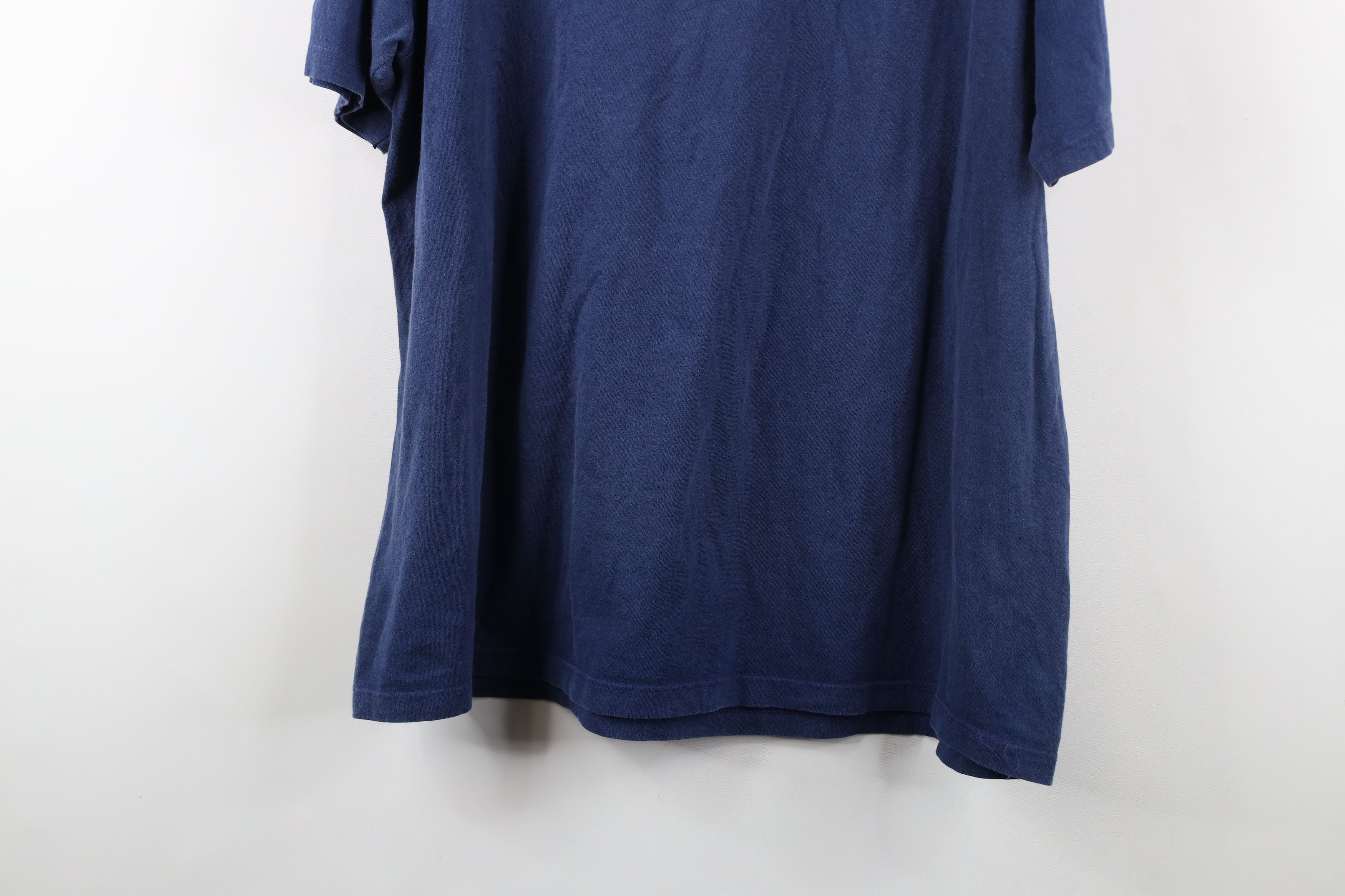 Vintage Vintage 90s Streetwear Michel Normandie France T-Shirt Blue Size US L / EU 52-54 / 3 - 13 Thumbnail