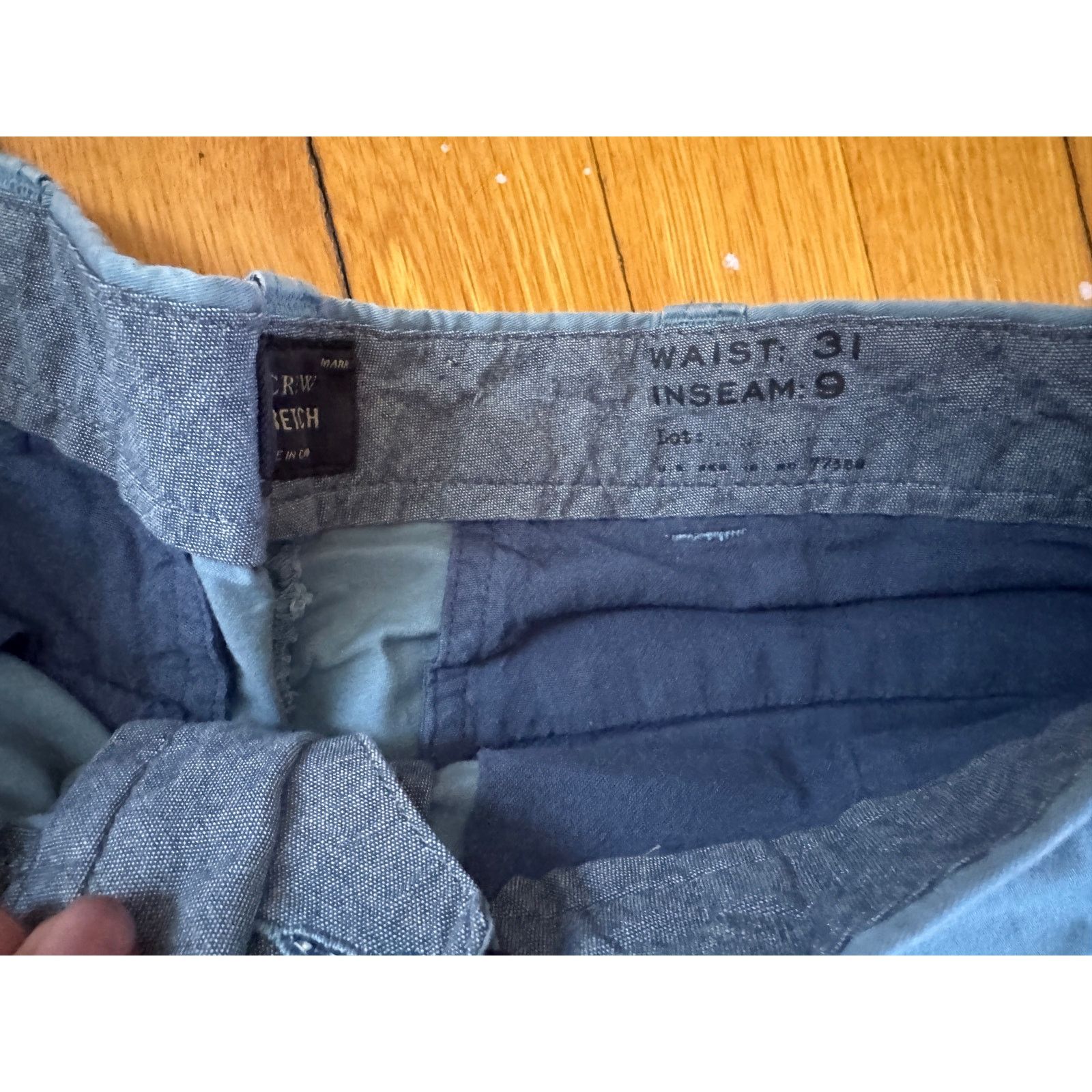 J.Crew Mens Size 31 J.Crew Stretch Sage Green Shorts 31" x 9" Size US 31 - 2 Thumbnail
