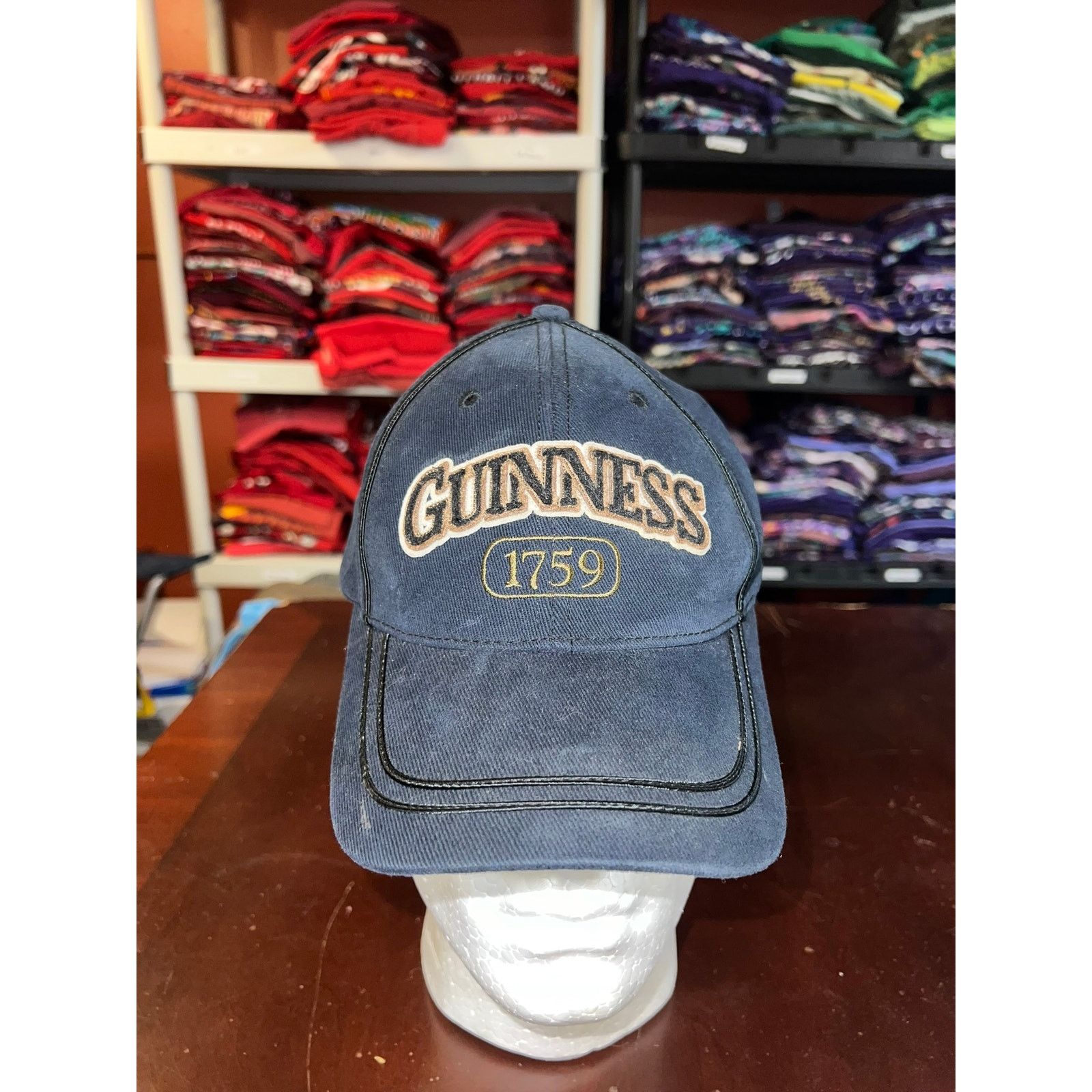 Vintage Guinness Hat Blue Alcohol Graphic Blue Baseball Style Cap Size ONE SIZE - 1 Thumbnail