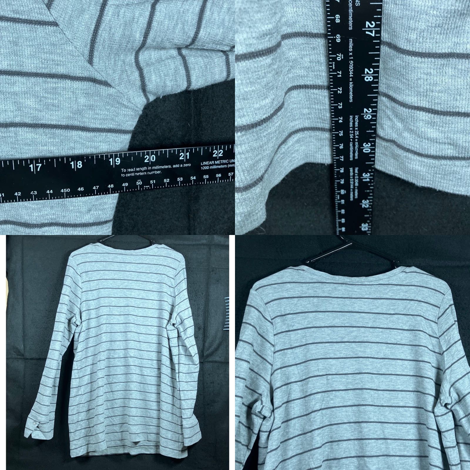 J. Jill J Jill Womens Gray Striped V Neck Long Sleeve Tunic Pull Over Tall L User: J Jill Womens Gray Striped V-Neck Long Sleeve Tunic Pull Over Tall L Size L / US 10 / IT 46 - 8 Thumbnail