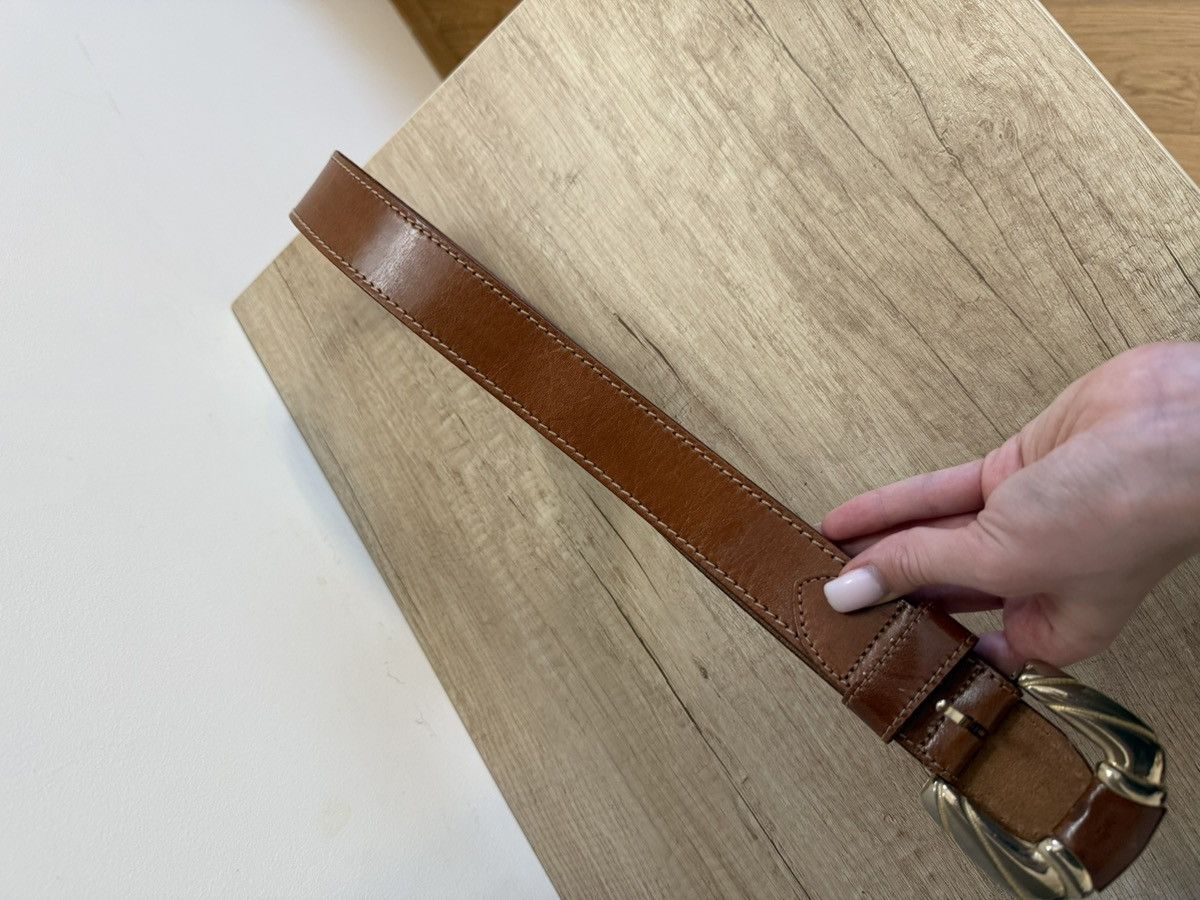Other Canyon Leather Belt with Sculpted Buckle Vintage Western Size ONE SIZE - 6 Thumbnail