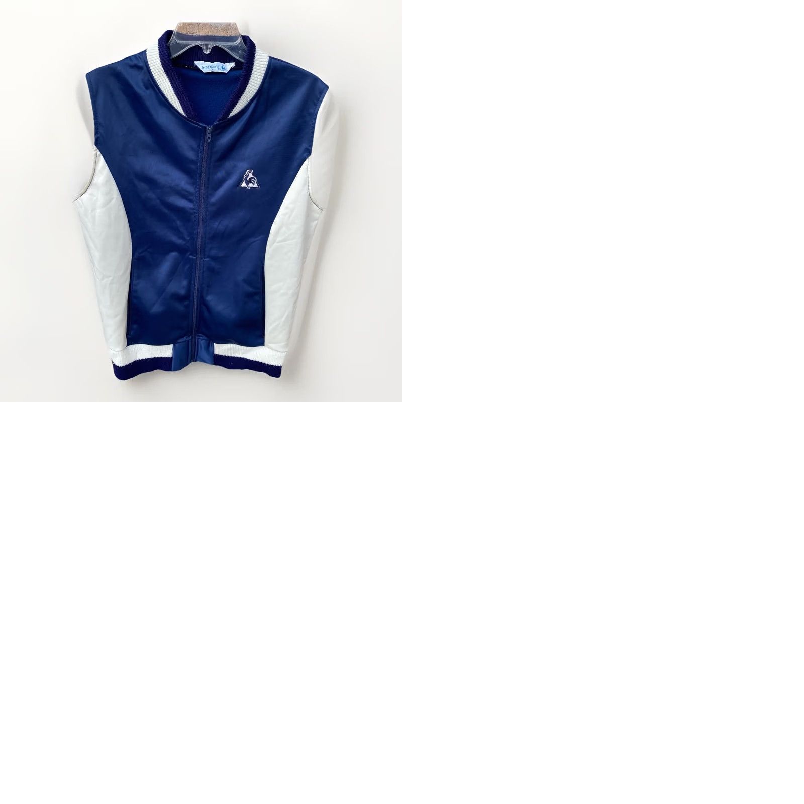 Le Coq Sportif VINTAGE Le Coq Sportif Track Vest M Blue White Rooster Logo Zip Vest Mens Vintage) Size US M / EU 48-50 / 2 - 12 Thumbnail