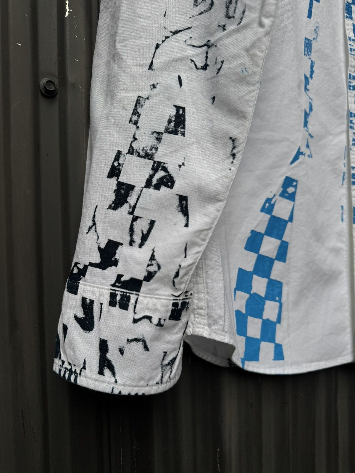 Vintage Hand Printed Check Shirt — Blue & Black Size US S / EU 44-46 / 1 - 4 Thumbnail