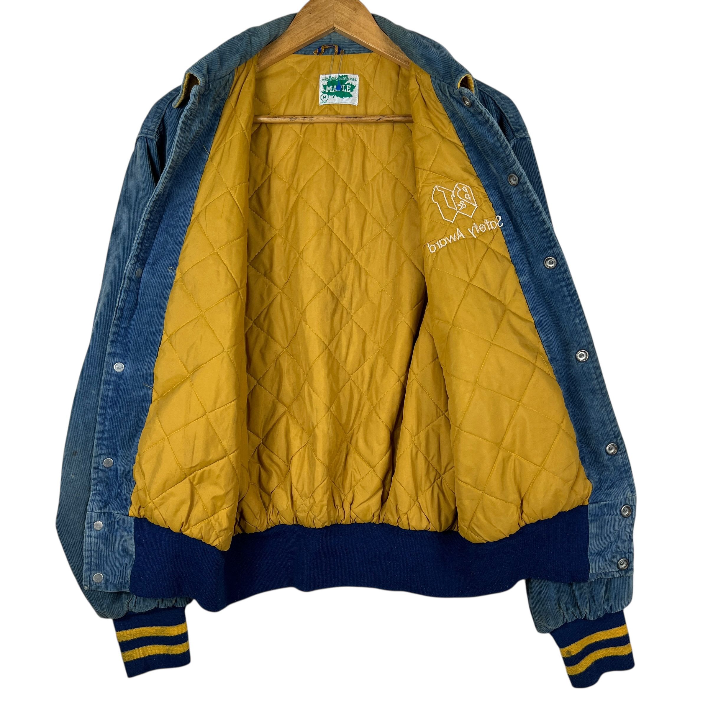 Vintage Vintage Maple Safety Award Corduroy Sport Bomber Jacket Size US M / EU 48-50 / 2 - 6 Thumbnail