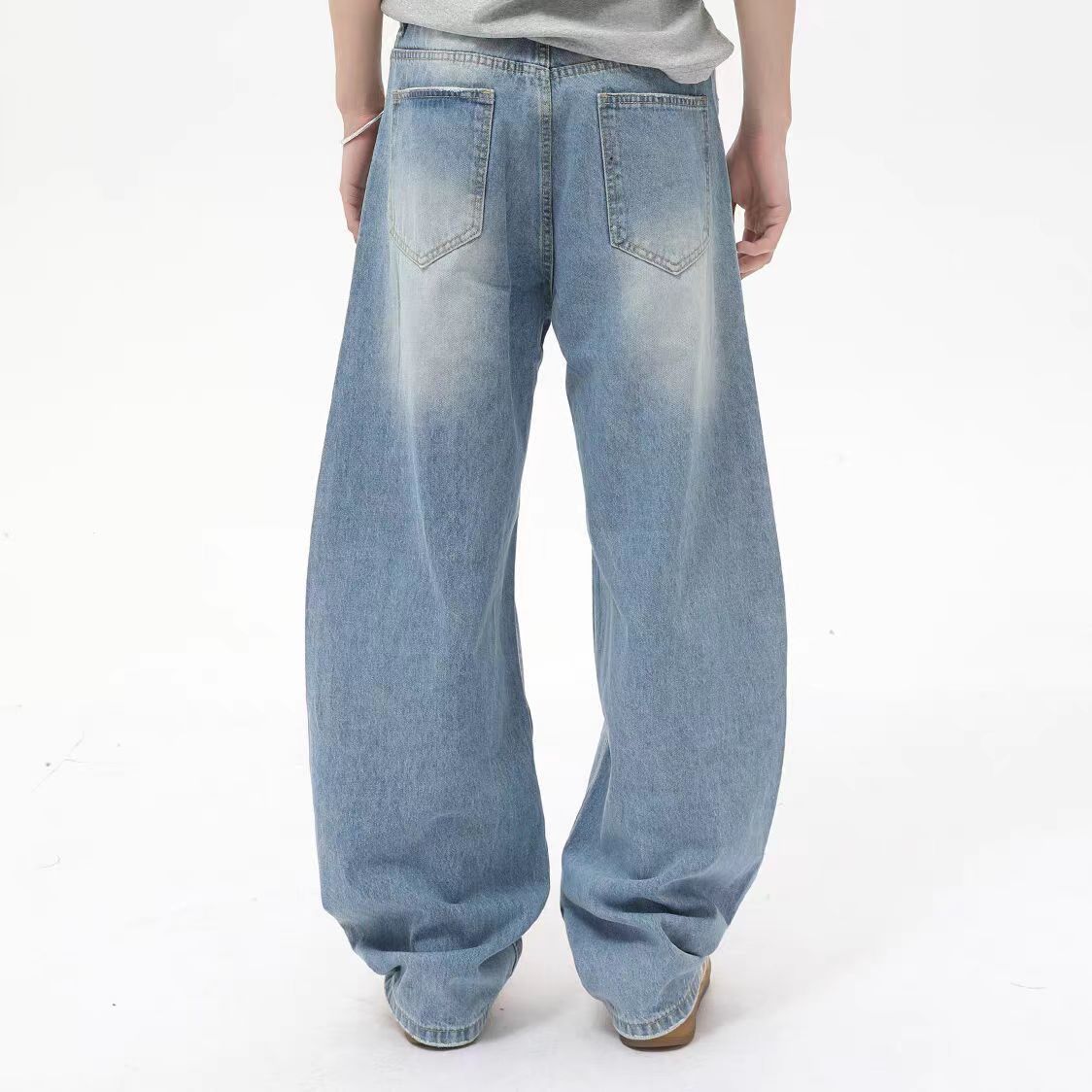 Jean Blue loose-fit distressed street jeans Size US 30 / EU 46 - 3 Thumbnail