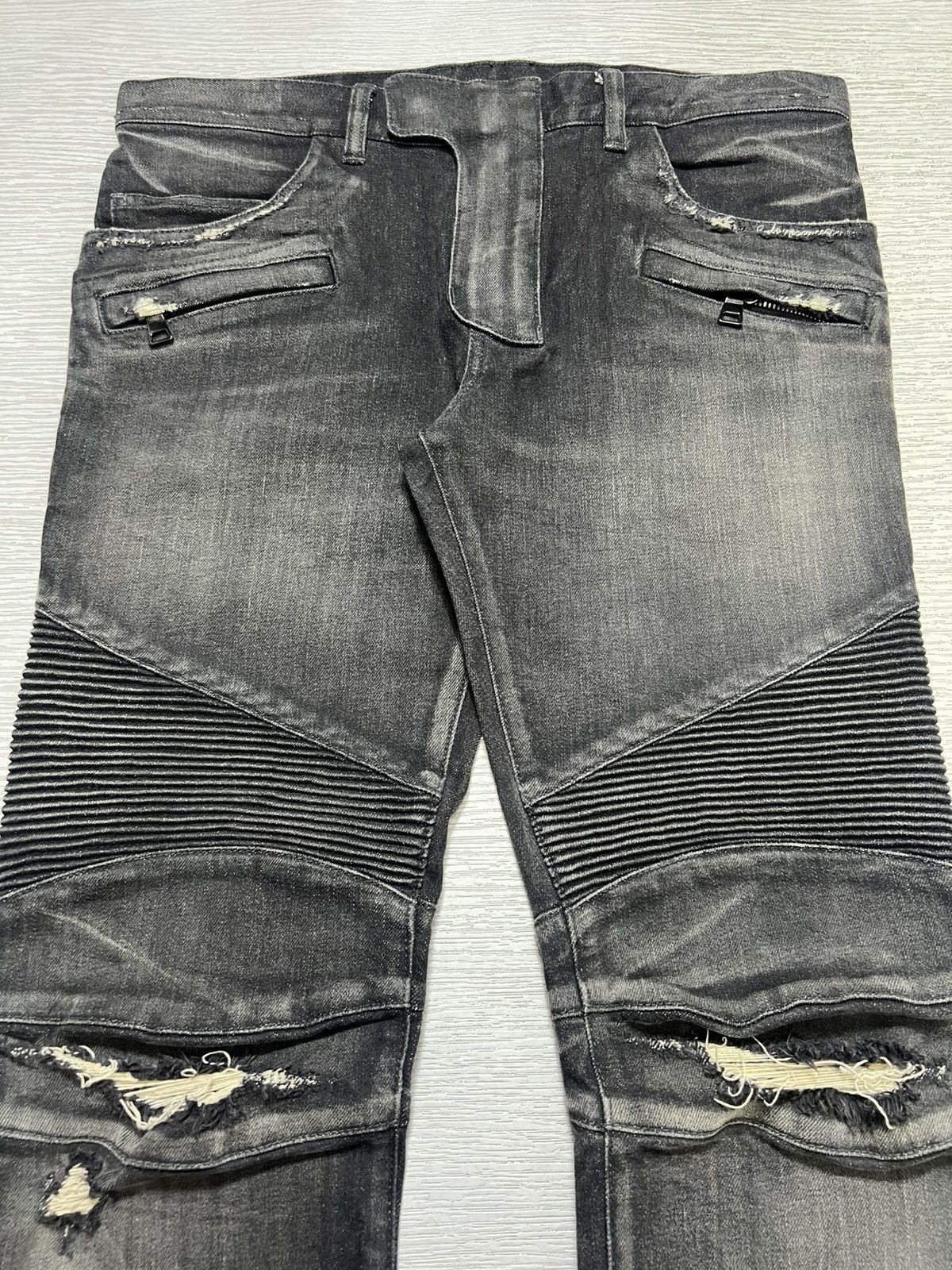 Balmain Balmain - Distressed Biker Jeans Size US 31 - 4 Thumbnail
