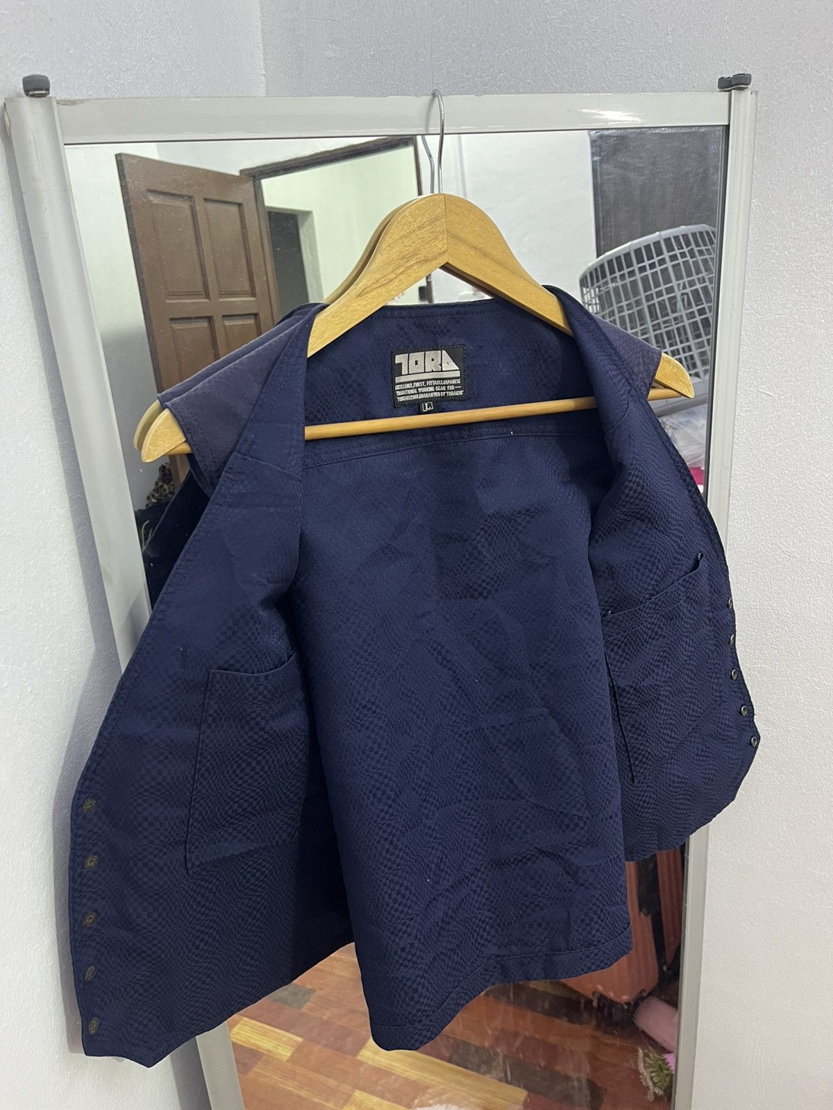 Japanese Brand Toraichi Japan Checkered Work Vest Utility Navy Size US M / EU 48-50 / 2 - 7 Thumbnail